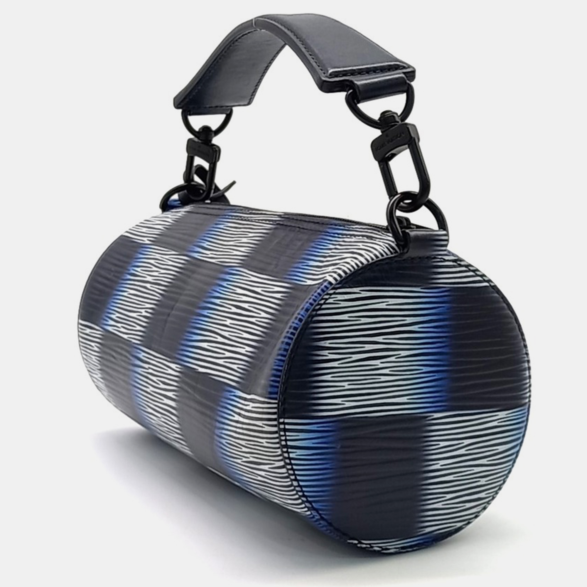 Louis Vuitton Multicolor Navy Blue Leather Soft Polochon Bag 