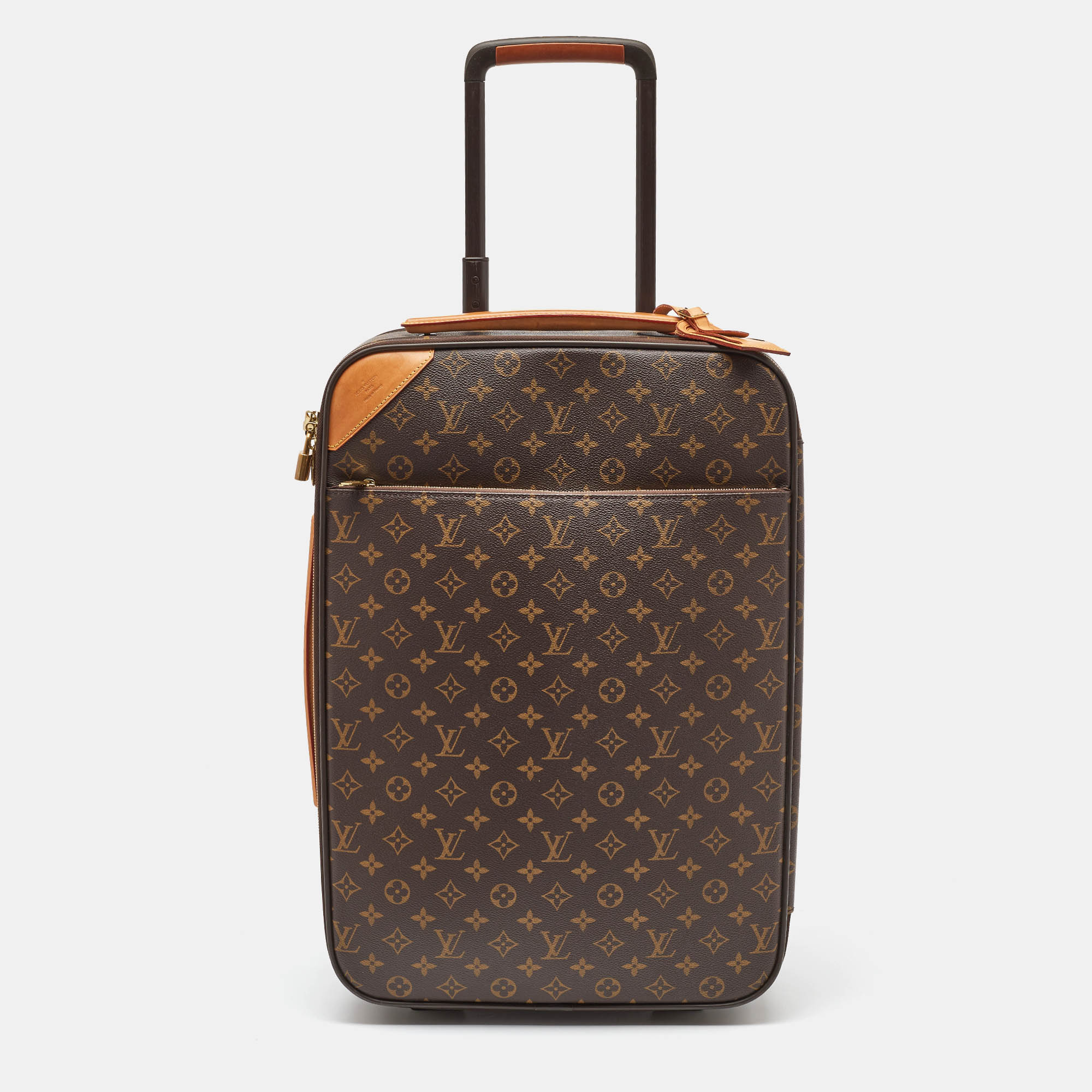 

Louis Vuitton Monogram Canvas Business Pegase Legere 55 Luggage, Brown