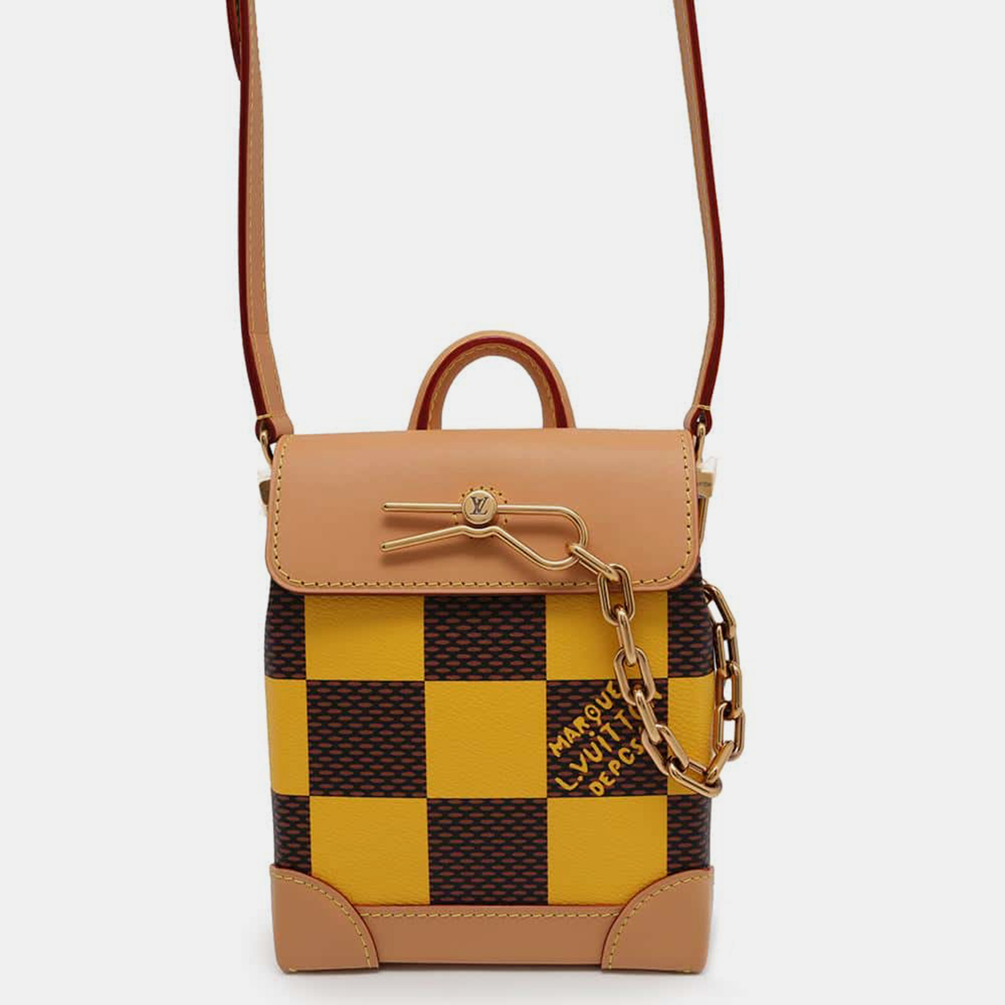 

Louis Vuitton Yellow Damier Pop Nano Steamer Bag