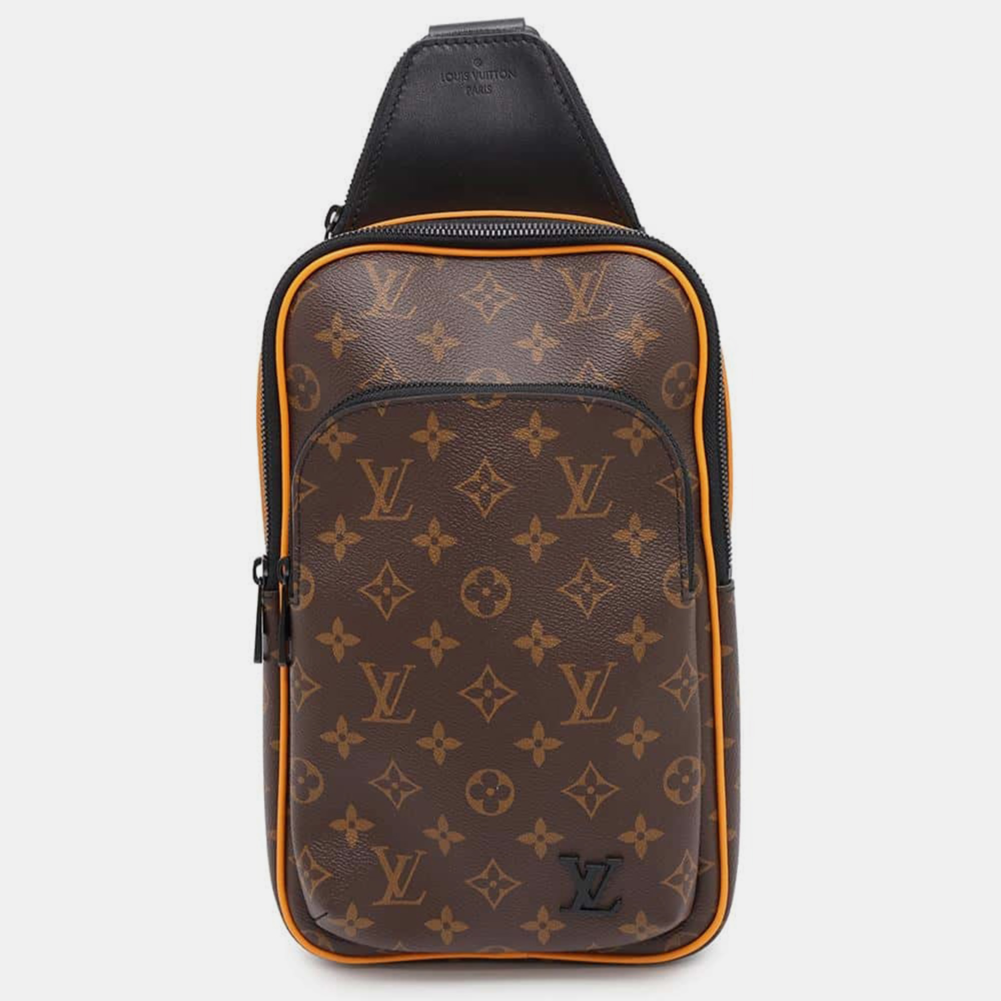 

Louis Vuitton Noir Monogram Macassar Canvas Avenue Sling Bag, Brown