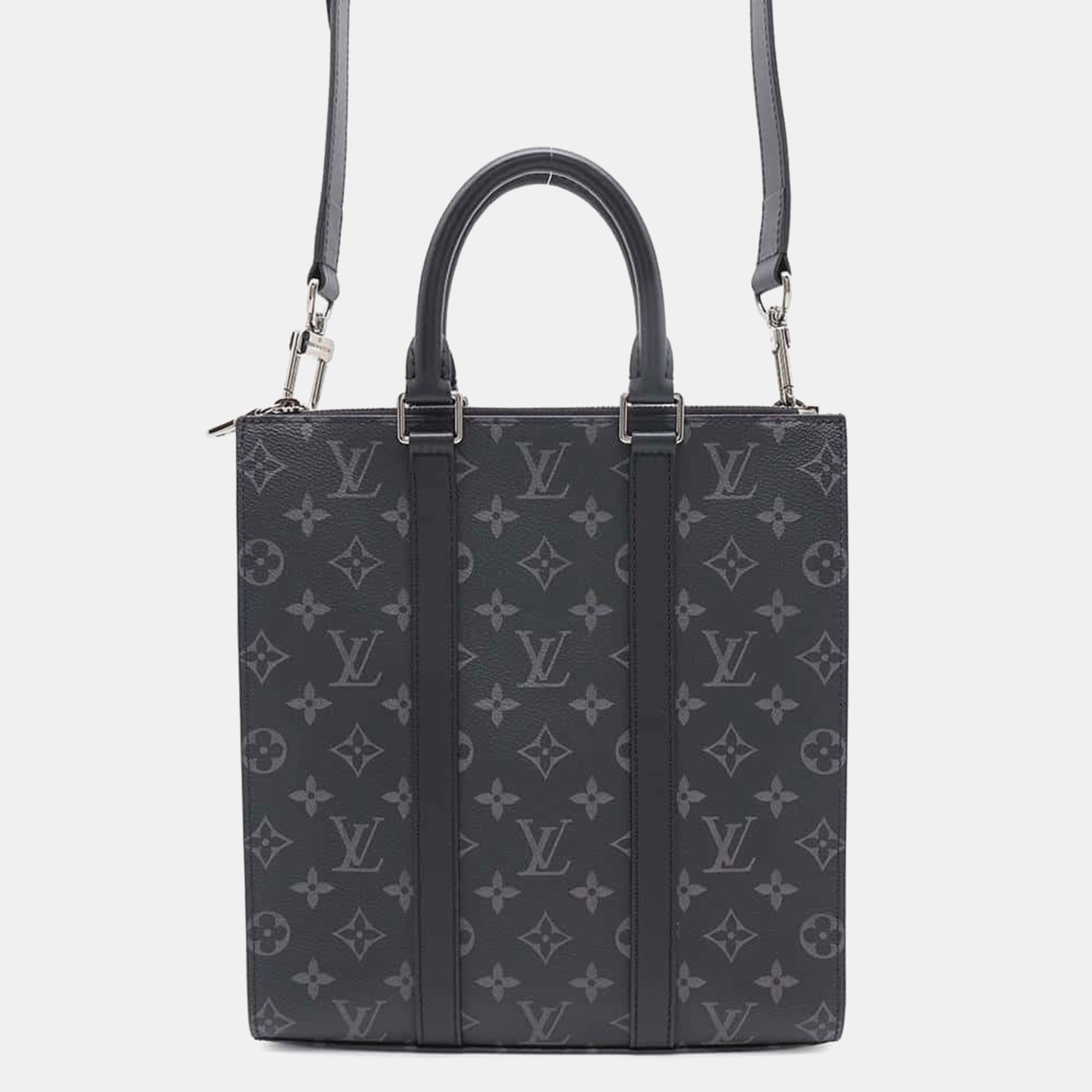 

Louis Vuitton Noir Monogram Eclipse Sac Plat Bag, Black