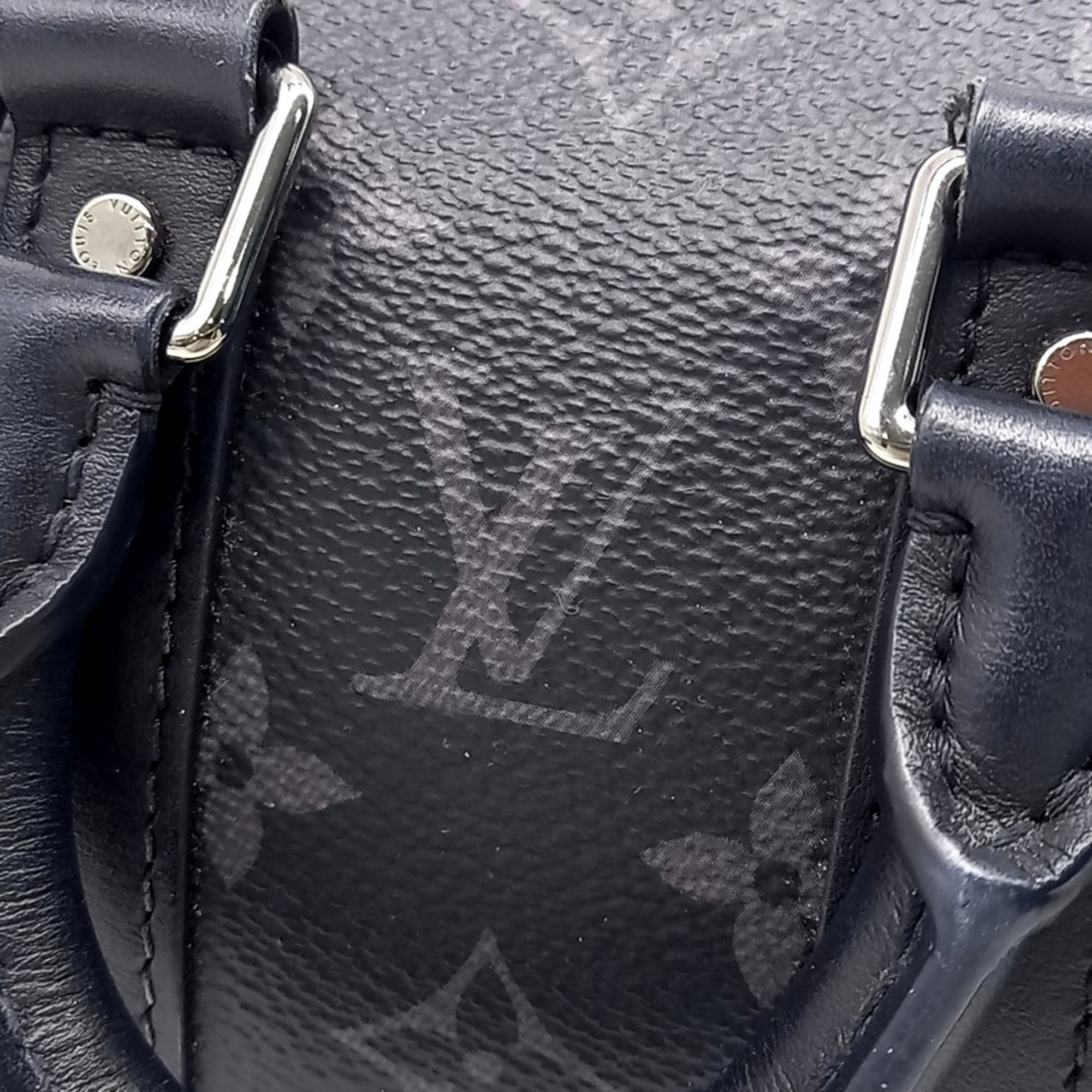 Louis Vuitton Black Coated Canvas and Leather Eclipse Keepall XS bag 