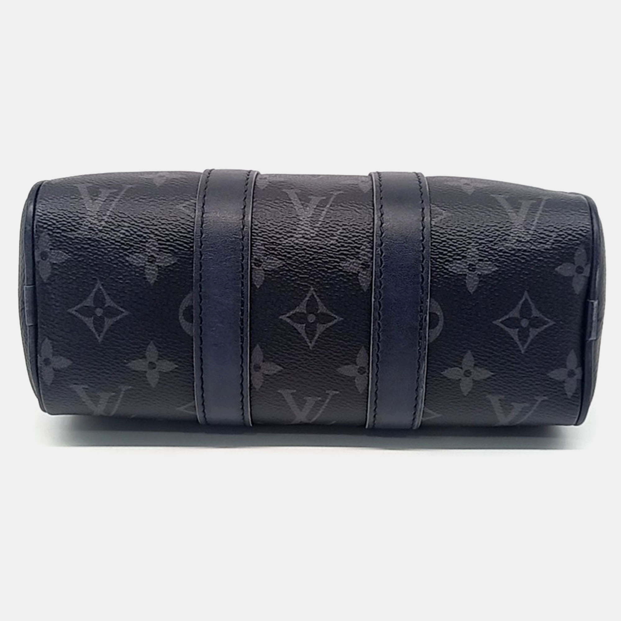 Louis Vuitton Black Coated Canvas and Leather Eclipse Keepall XS bag 