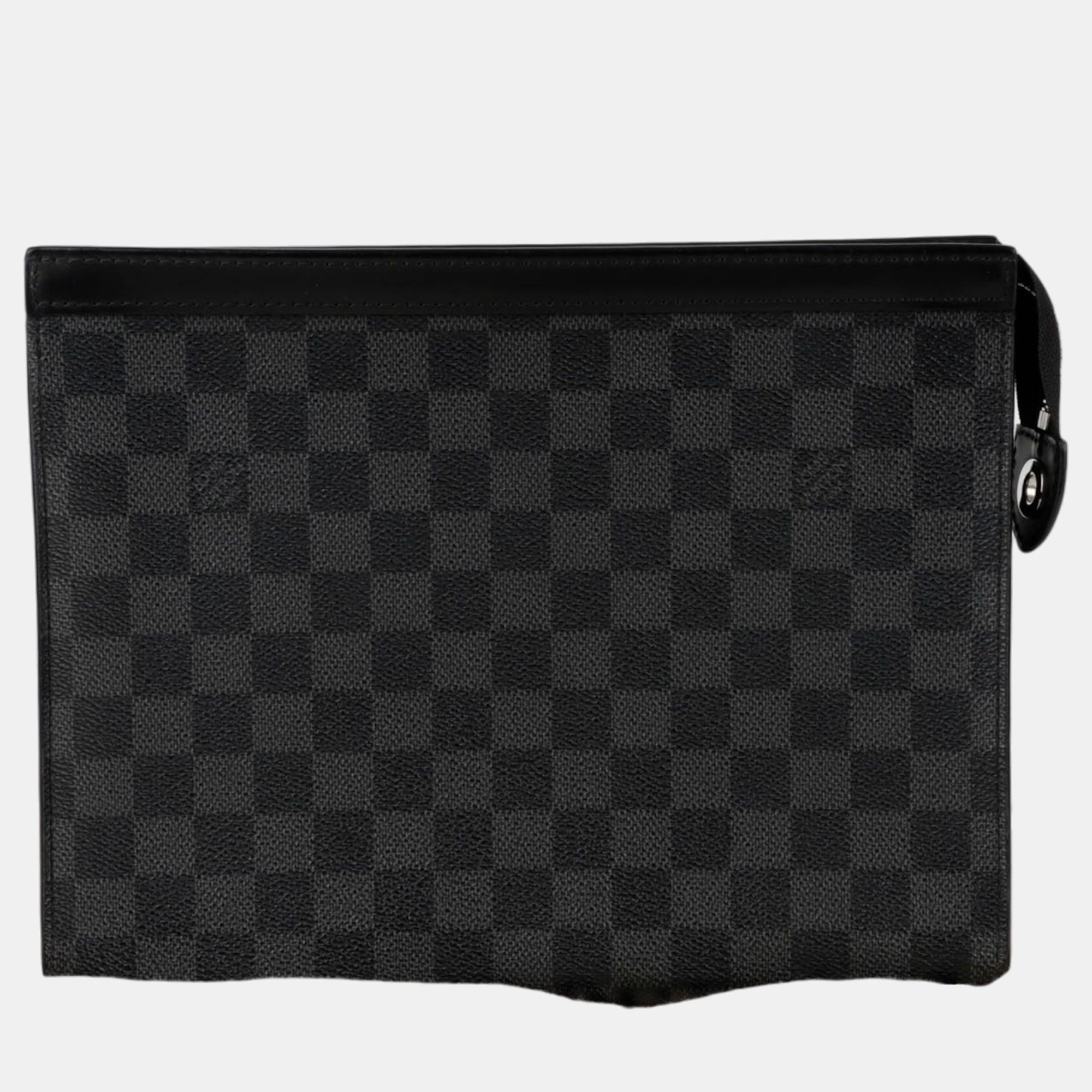 

Louis Vuitton Pochette Voyage MM Clutch, Black