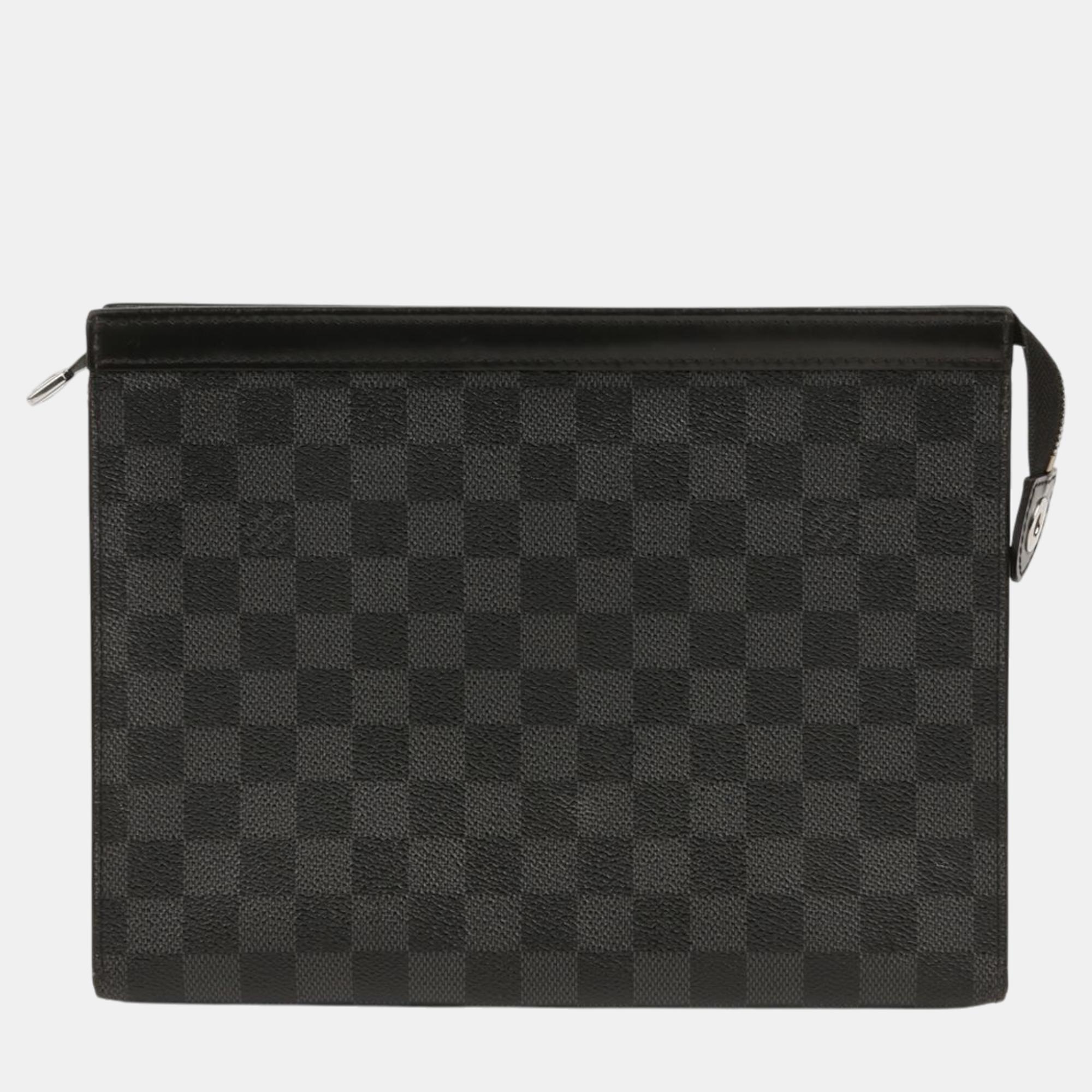 

Louis Vuitton Pochette Voyage MM Clutch, Black