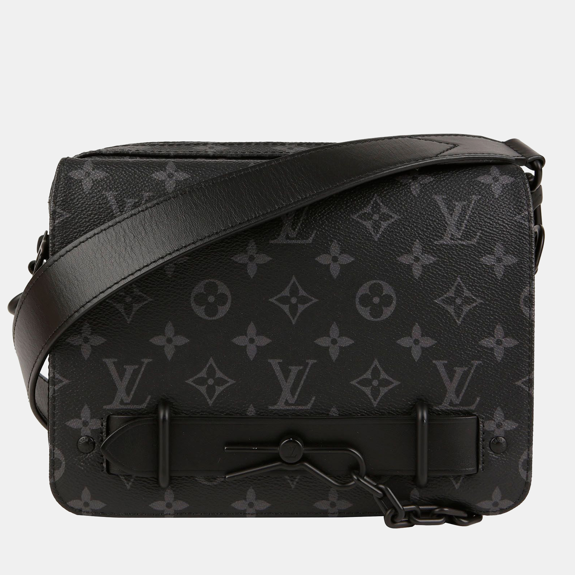 

Louis Vuitton Monogram Eclipse Canvas Steamer Messenger Shoulder Bag, Black