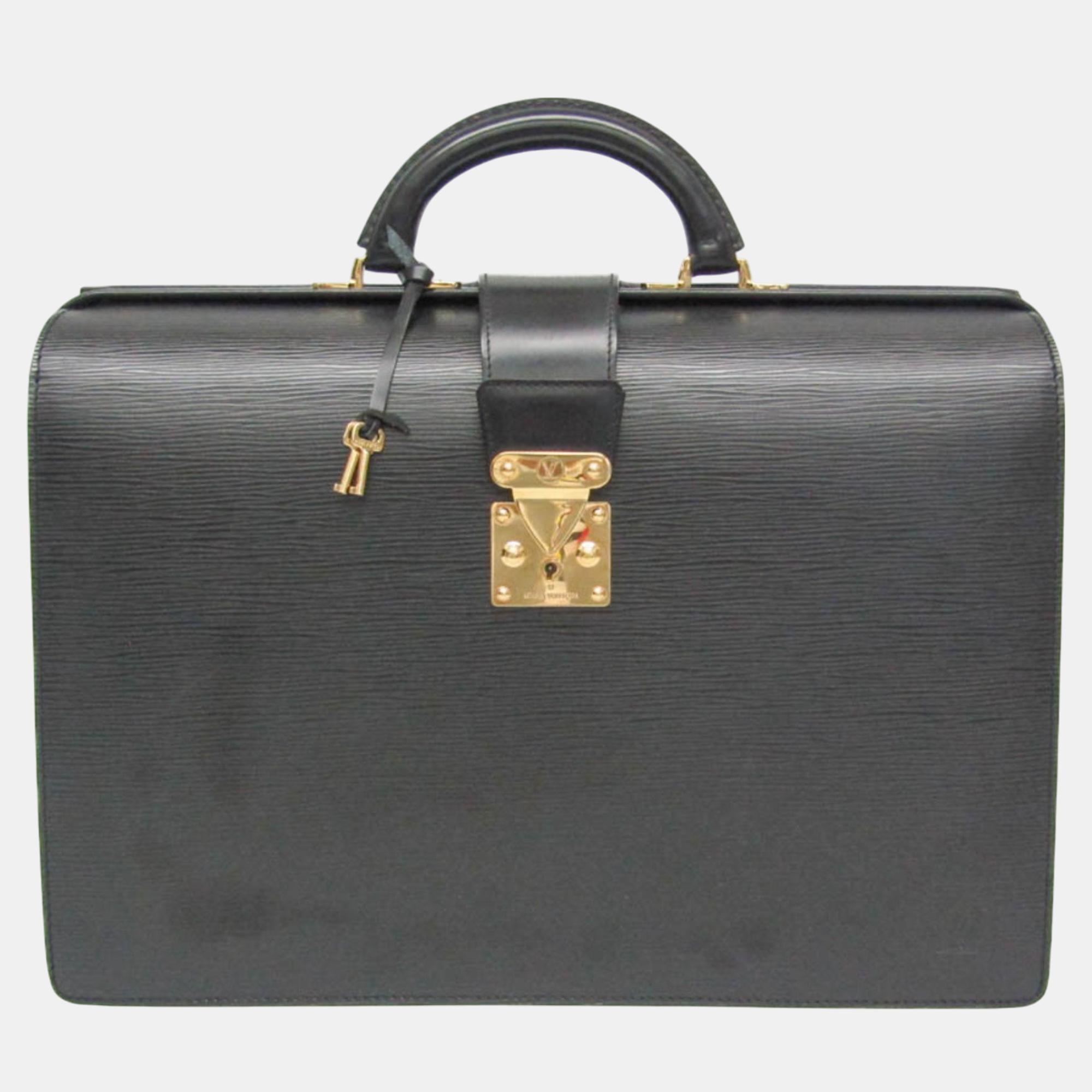 

Louis Vuitton Black/Noir Epi Leather Serviette Fermoir Briefcase