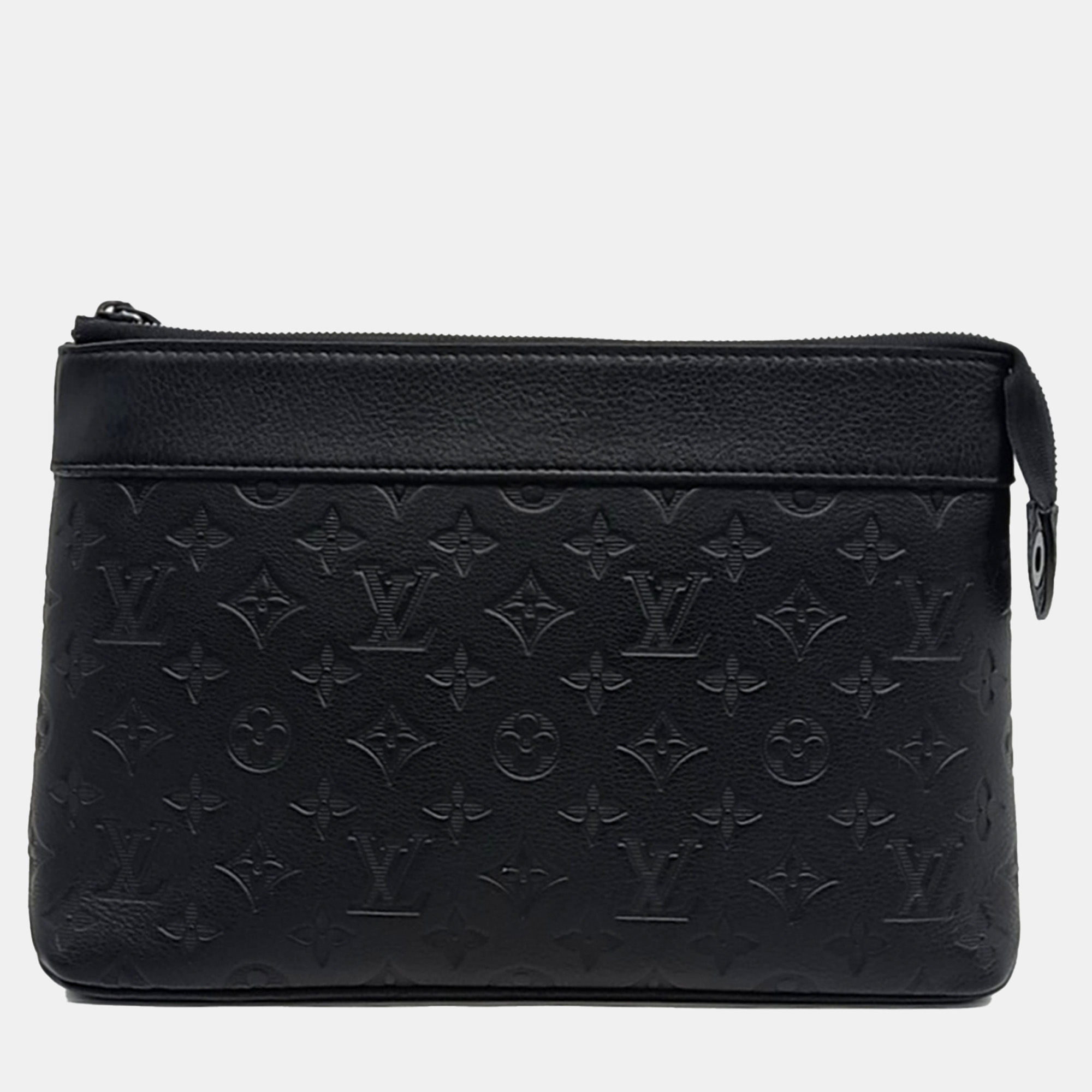 

Louis Vuitton Black Leather Shadow Pochette Voyage Souffle bag