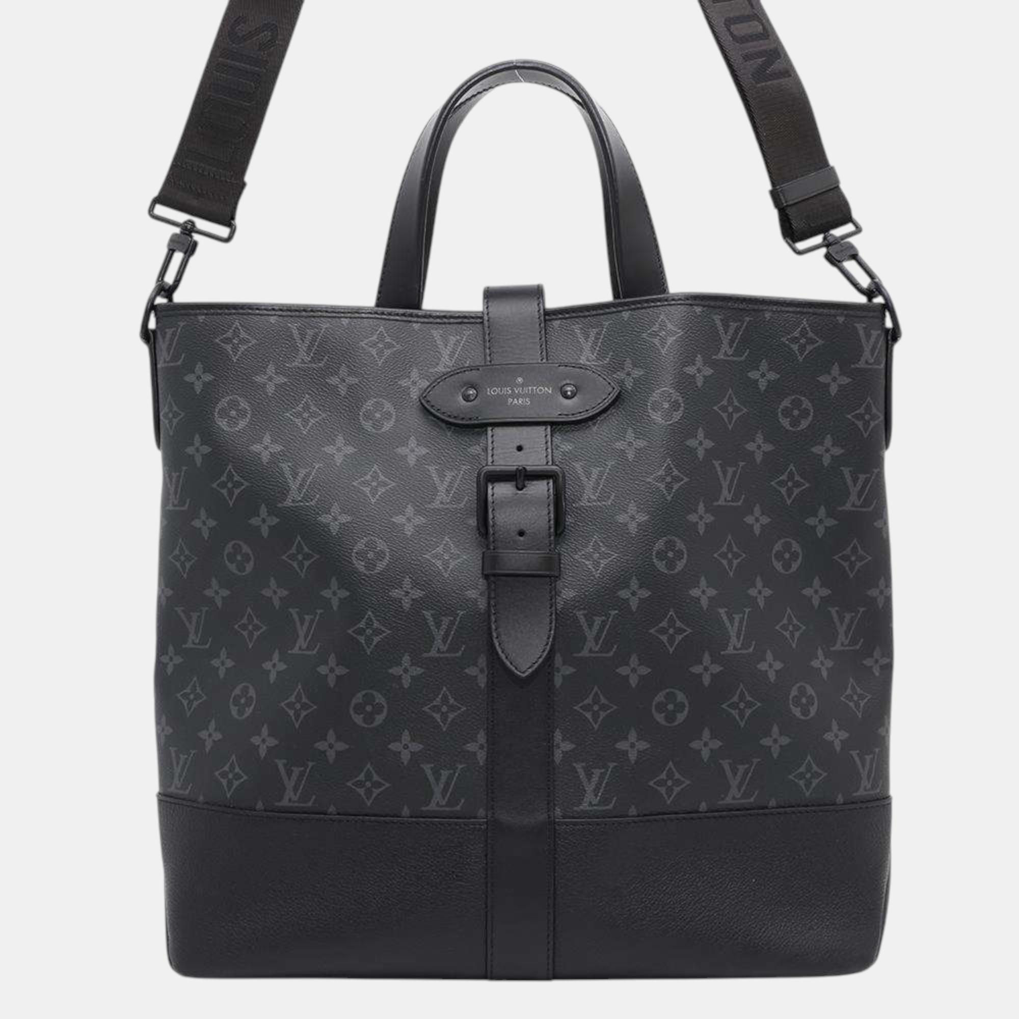 

Louis Vuitton Saumur Tote Noir Monogram Eclipse, Black