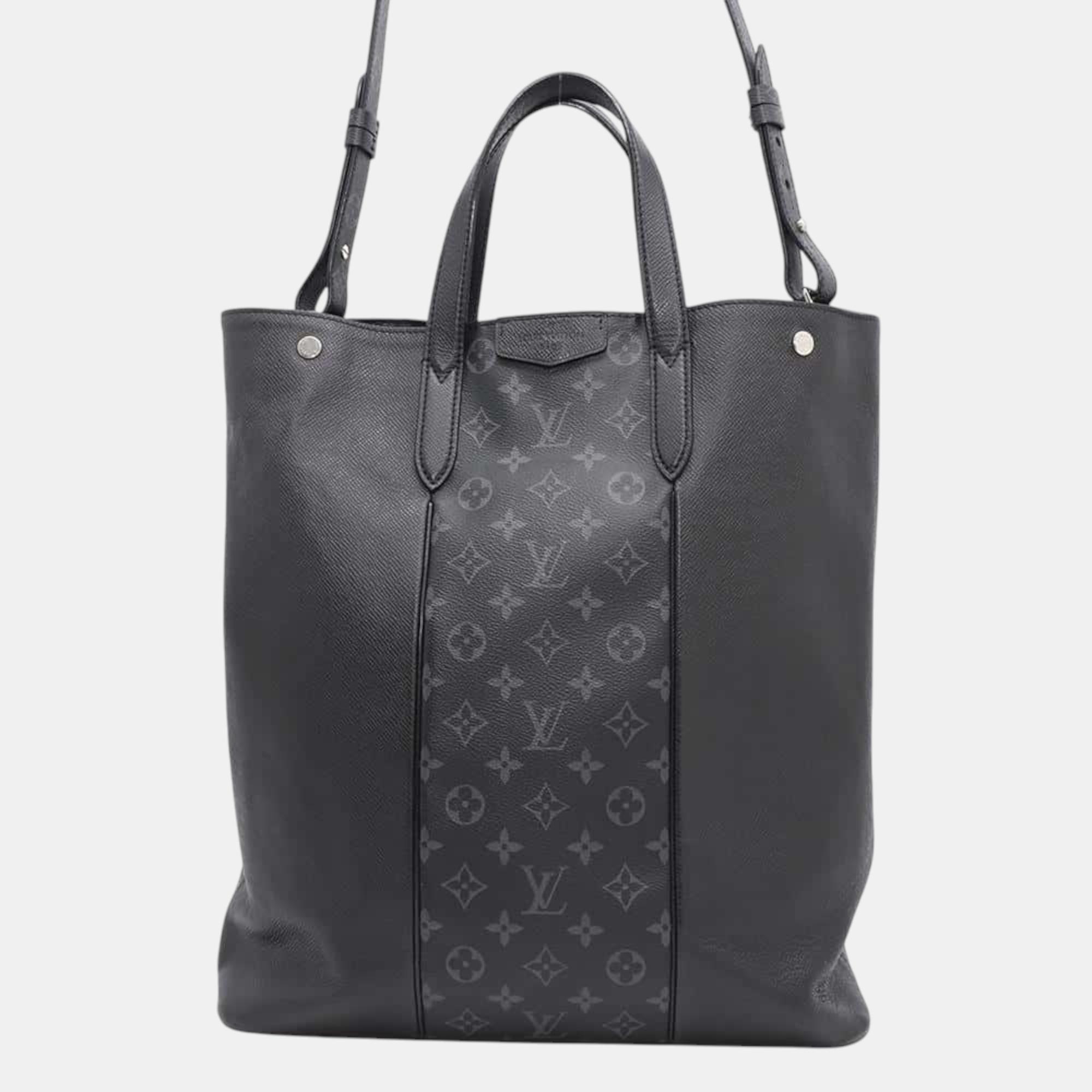 

Louis Vuitton City Tote Noir Monogram Eclipse Taiga Leather, Black