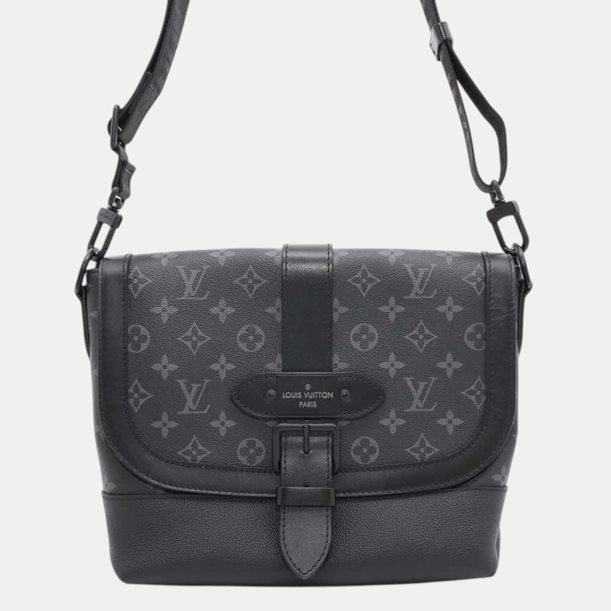 

Louis Vuitton Saumur Messenger Noir Monogram Eclipse, Black