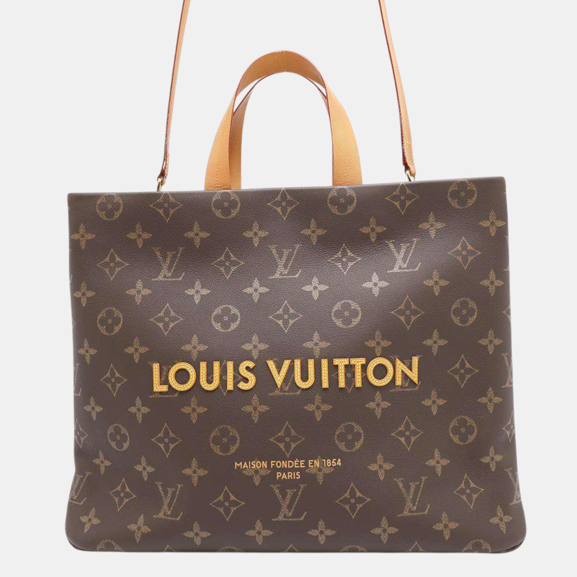 

Louis Vuitton Shopper Tote Brown Monogram Calf Leather Size Mm