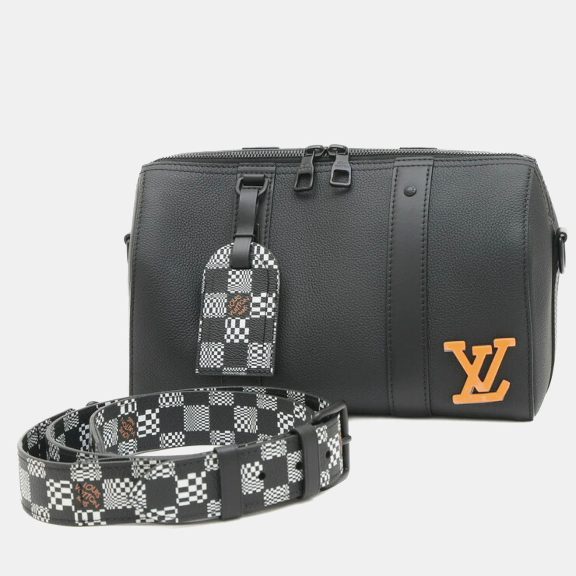 

Louis Vuitton Black Leather City Keepall Shoulder Bag