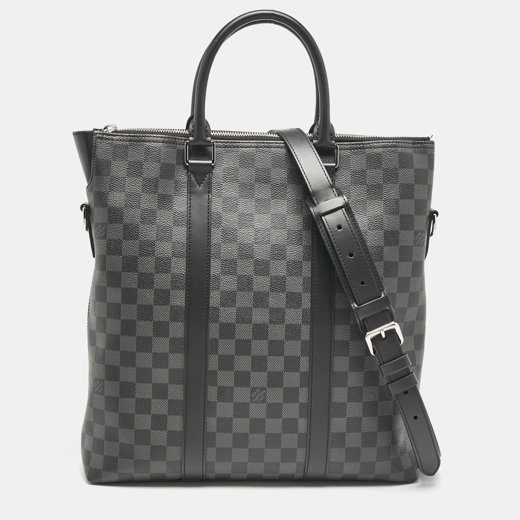 

Louis Vuitton Damier Graphite Canvas Tadao Bag, Black