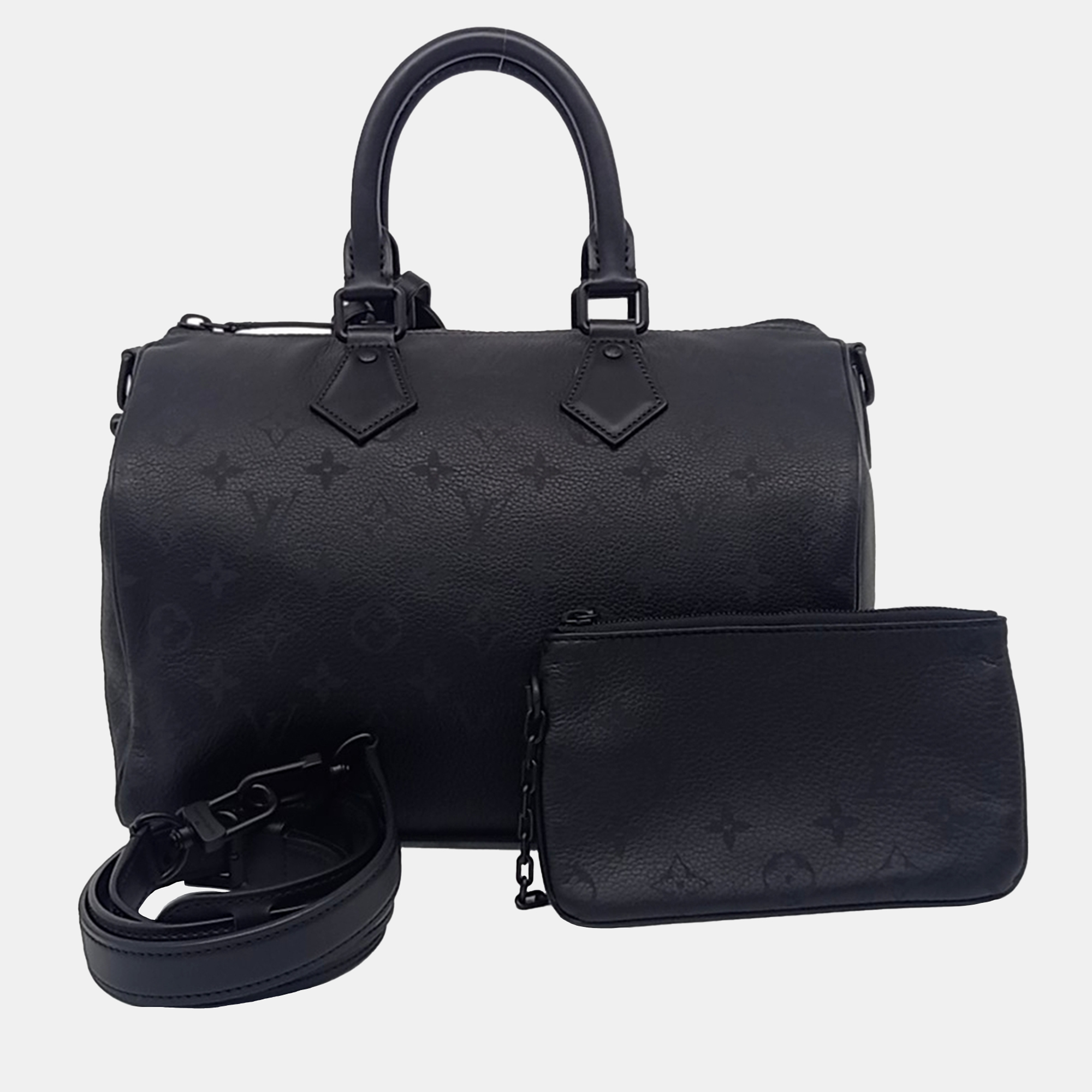 

Louis Vuitton Black Leather Speedy P9 Bandouliere 30 bag