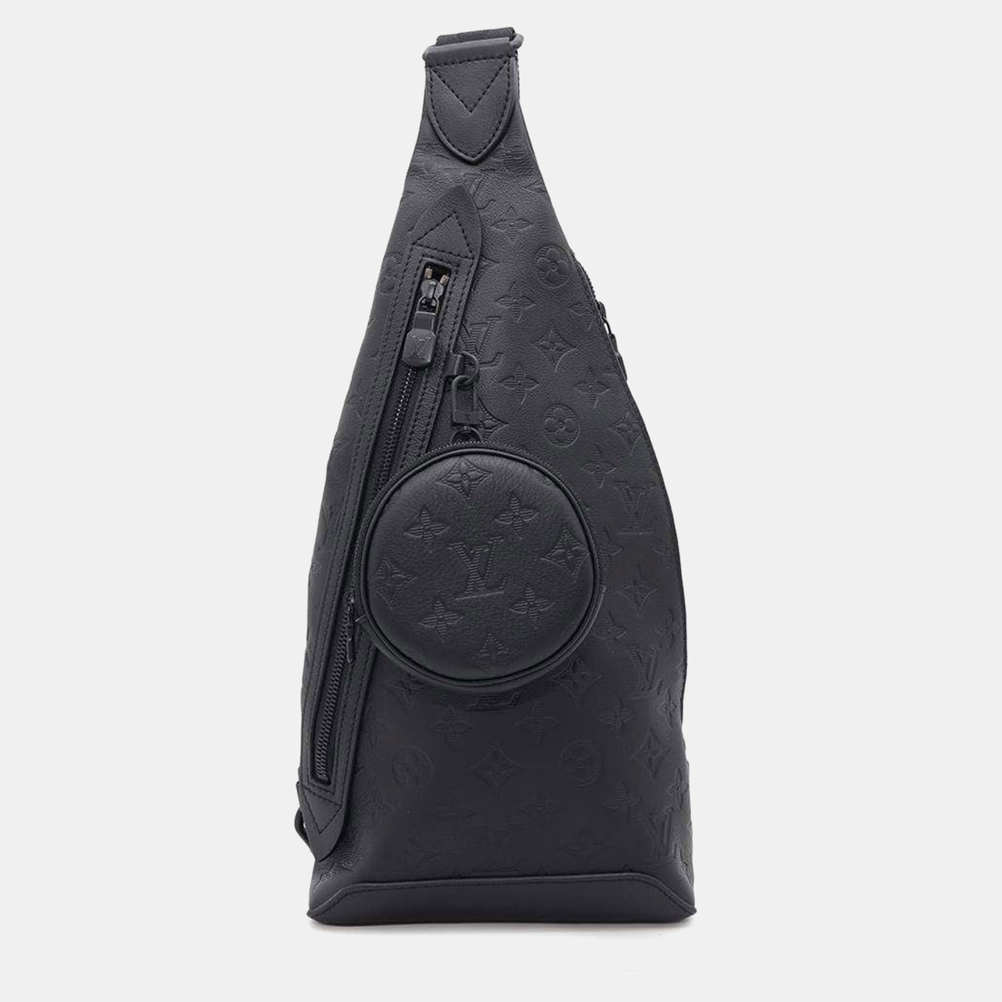 

Louis Vuitton Noir Monogram Shadow Leather Duo Sling Bag, Black