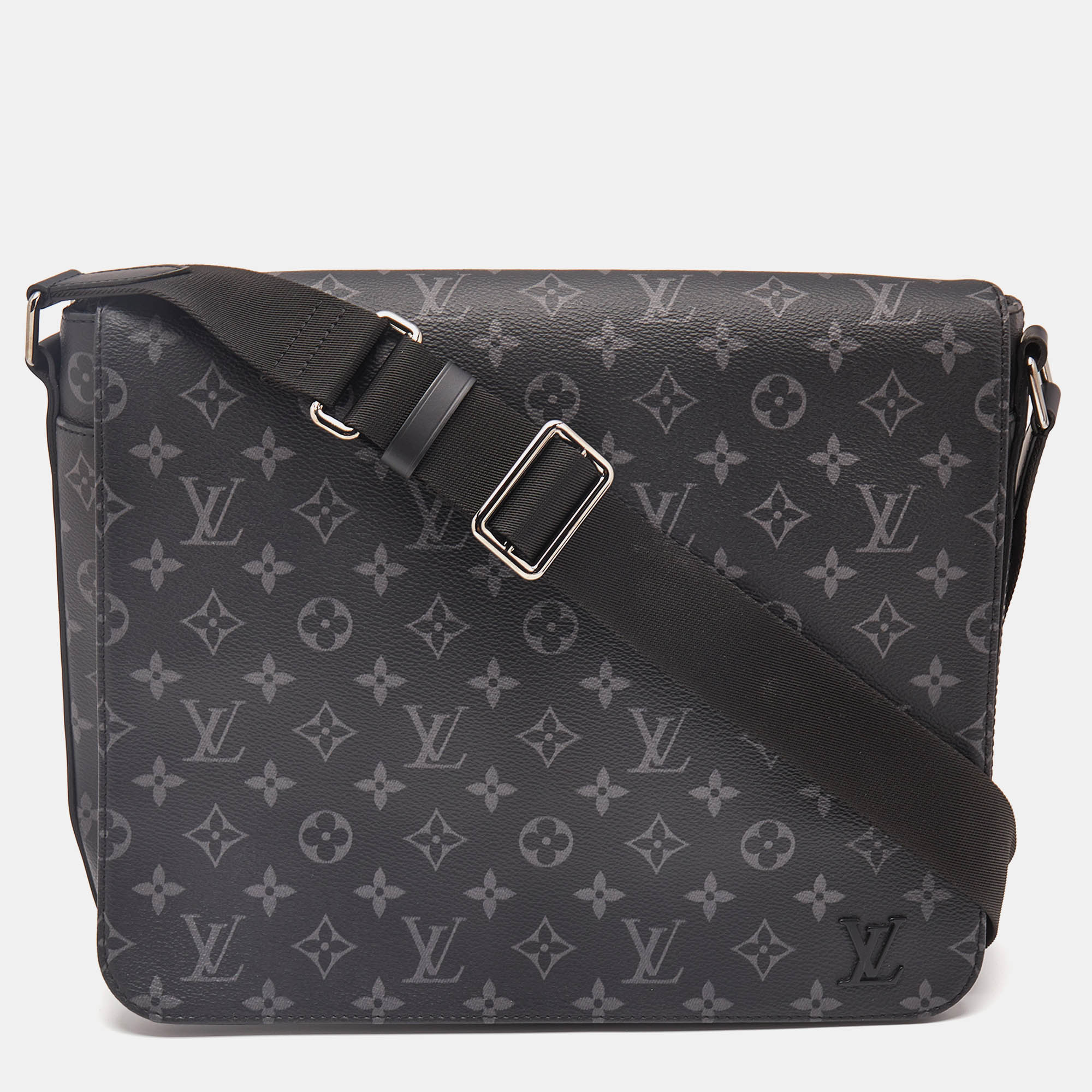 

Louis Vuitton Monogram Eclipse Canvas District Bag, Black