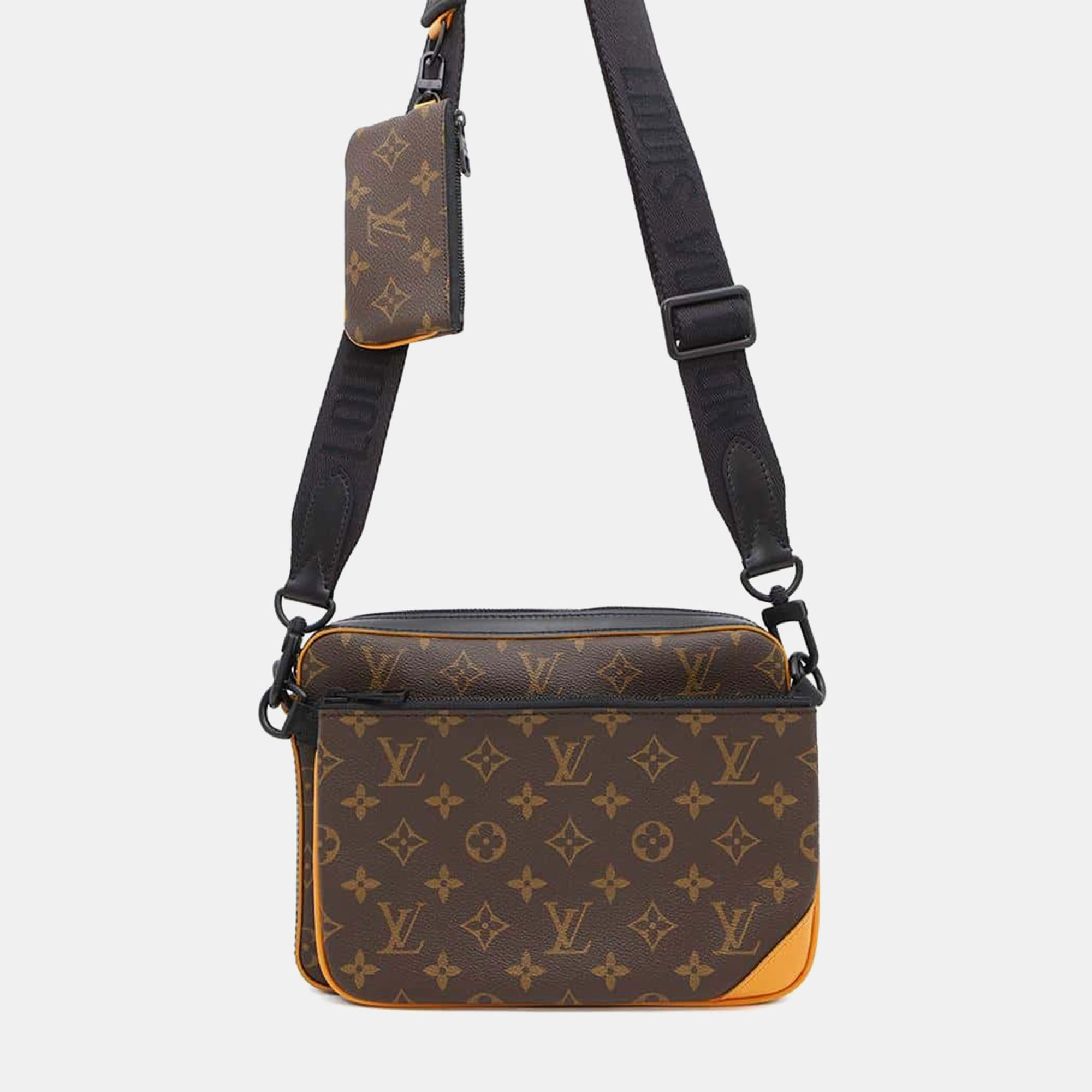 

Louis Vuitton Brown/Orange/Black Monogram Macassar Canvas Trio Messenger