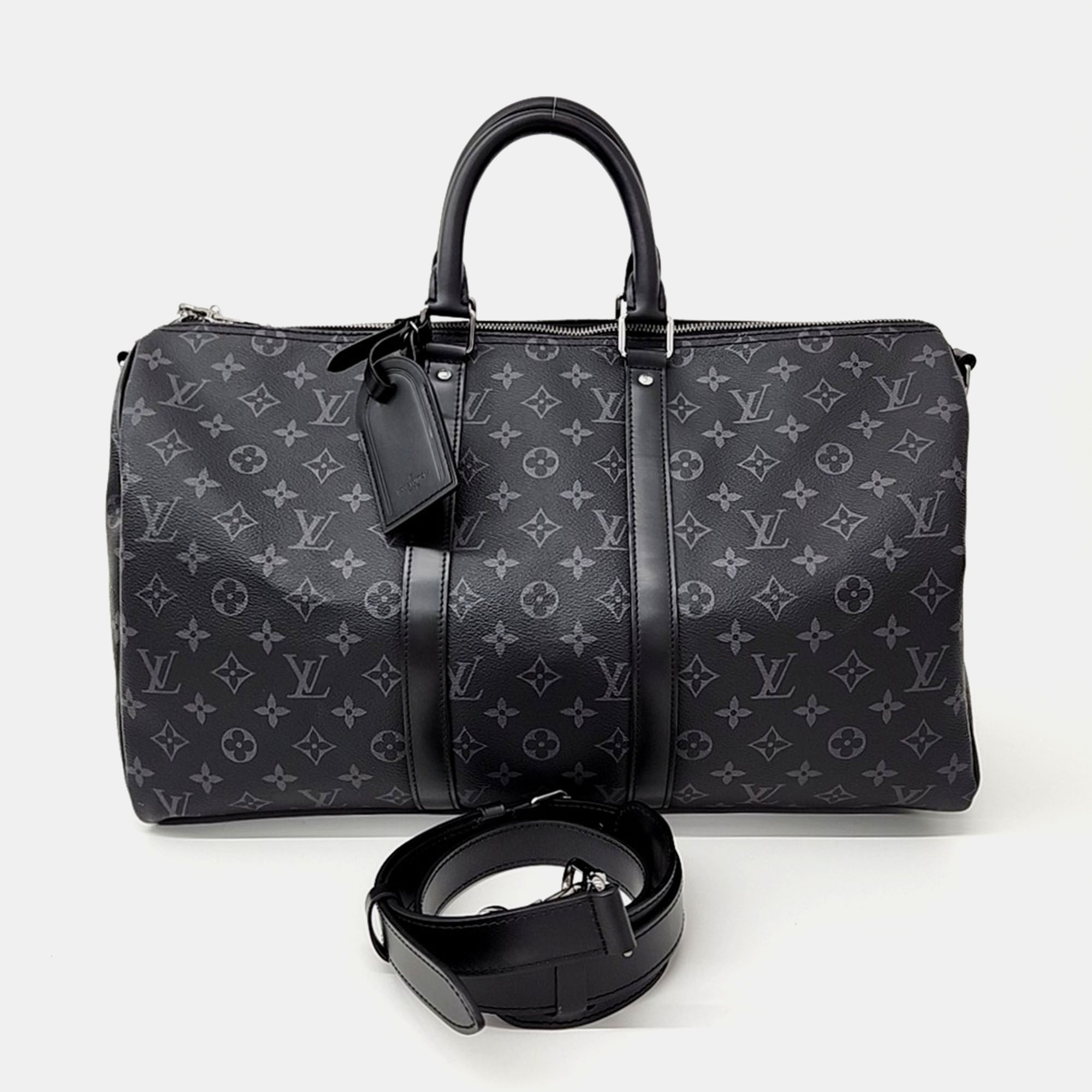 

Louis Vuitton Black PVC Eclipse Bandouliere Keepall 45 bag