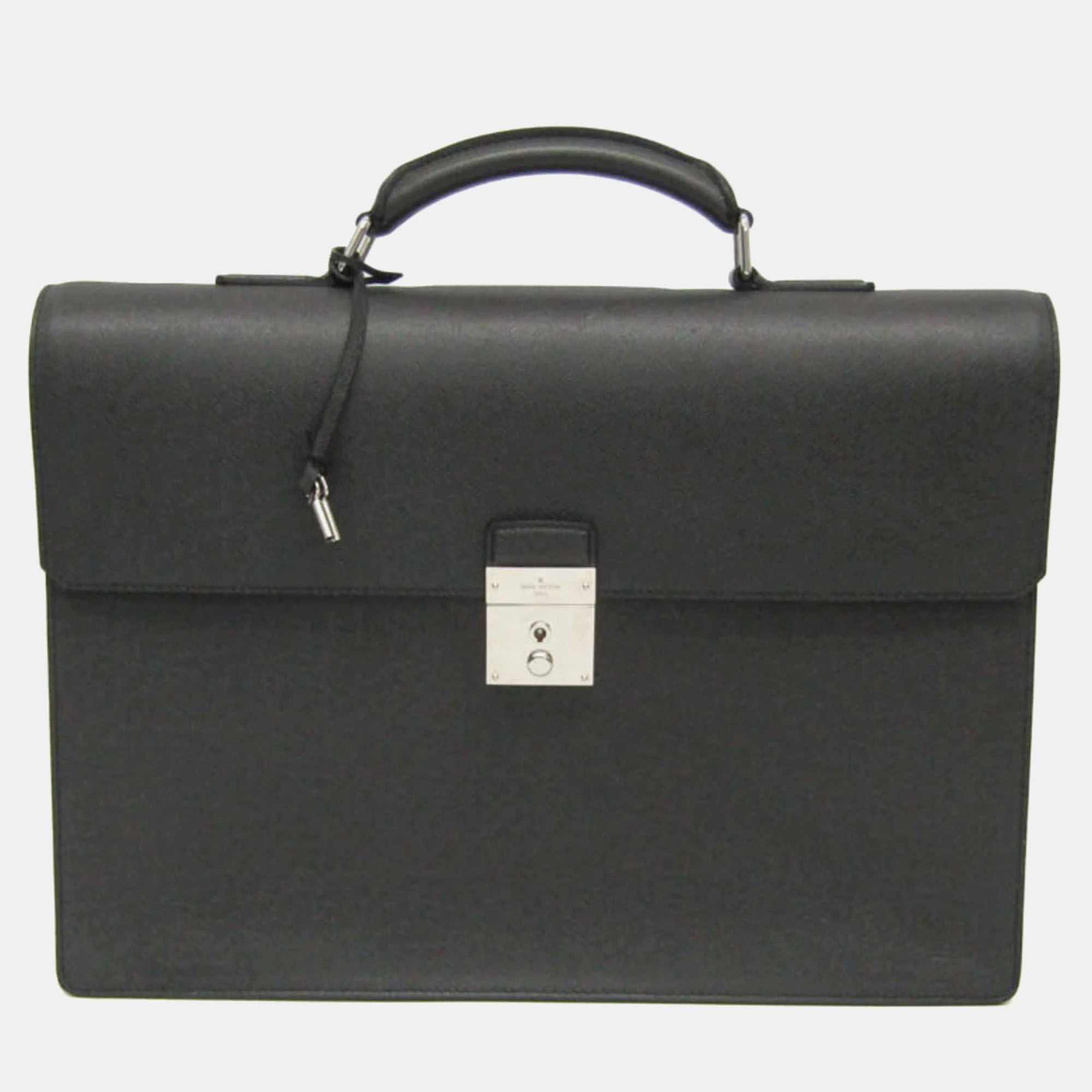 

Louis Vuitton Black Taiga Leather Serviette Robusto 2 Business Briefcase Bag