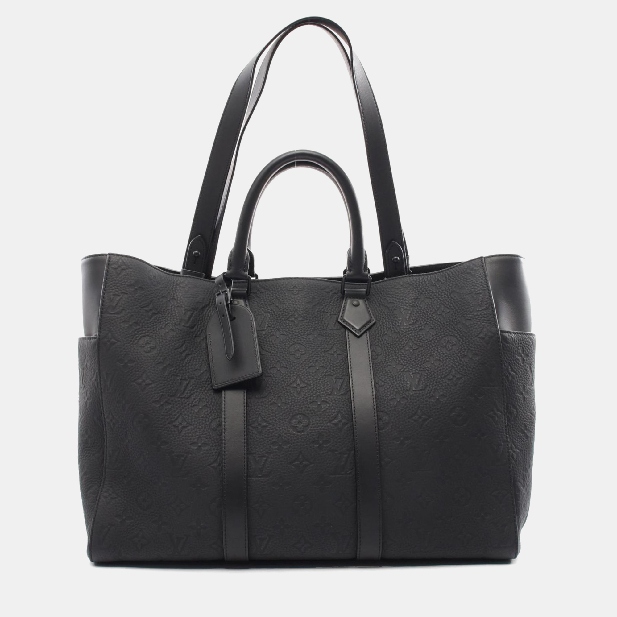 

Louis Vuitton Sac Plat 24H Monogram Taurillon Tote Bag Leather Black