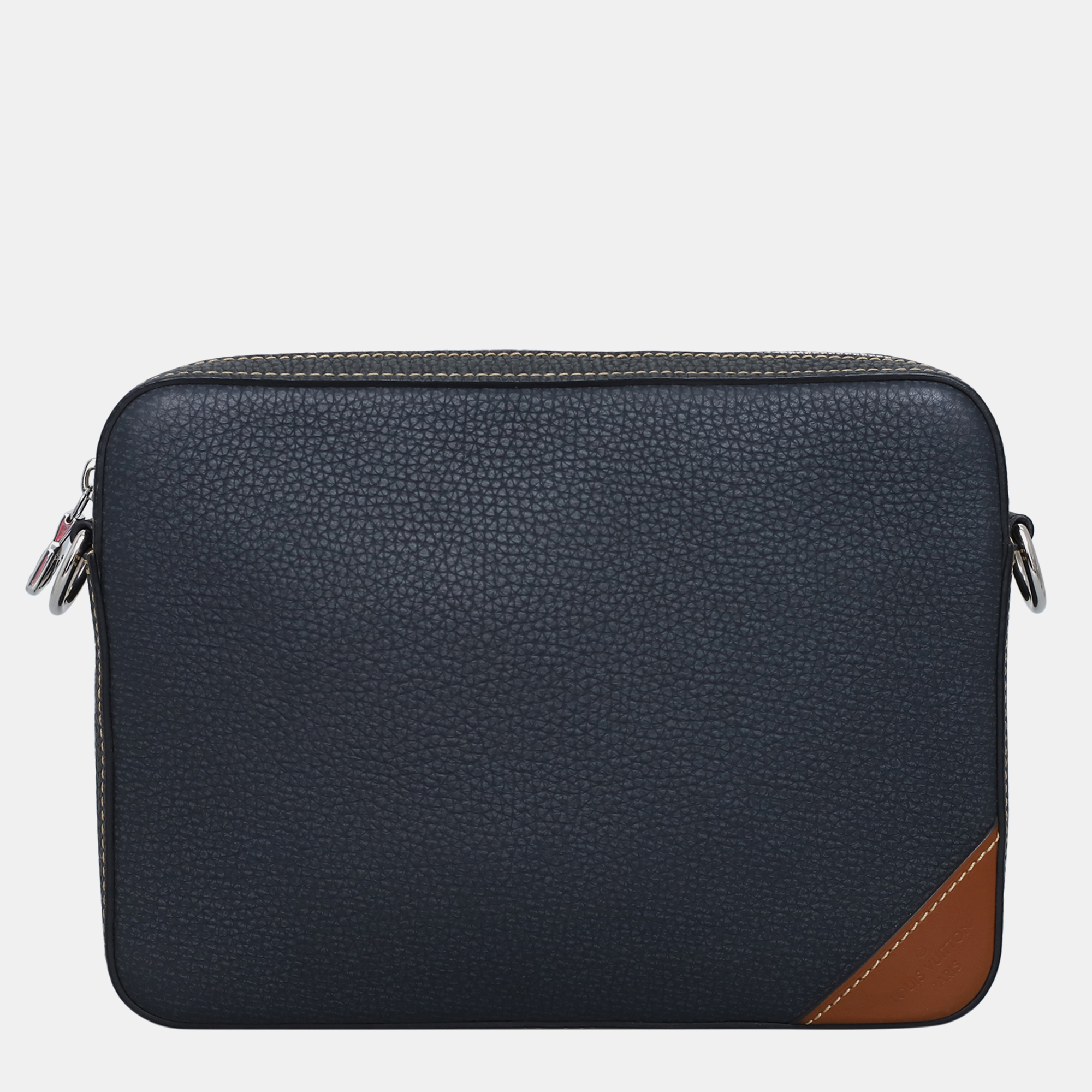 

Louis Vuitton Blue Tan Leather Trio Messenger Bag