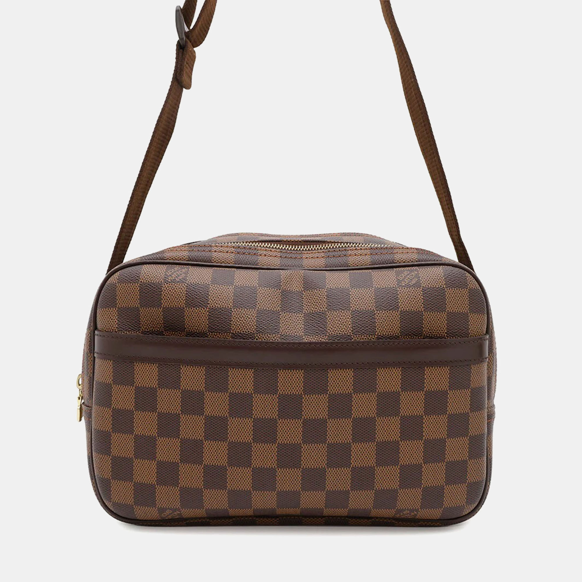 

Louis Vuitton Reporter Beige Damier Ebene Canvas Size Pm, Brown