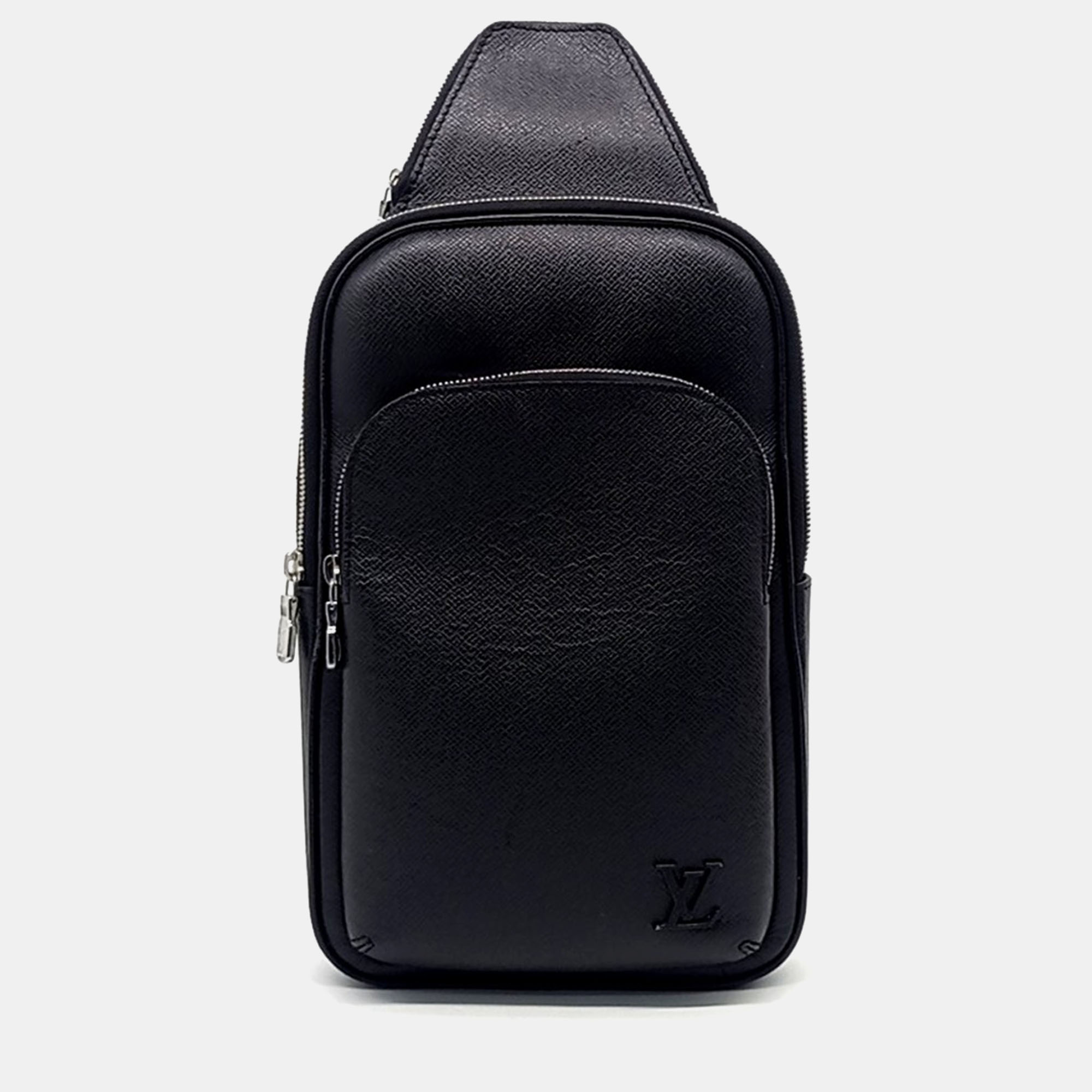 

Louis Vuitton Black Leather Taiga Avenue Slingback