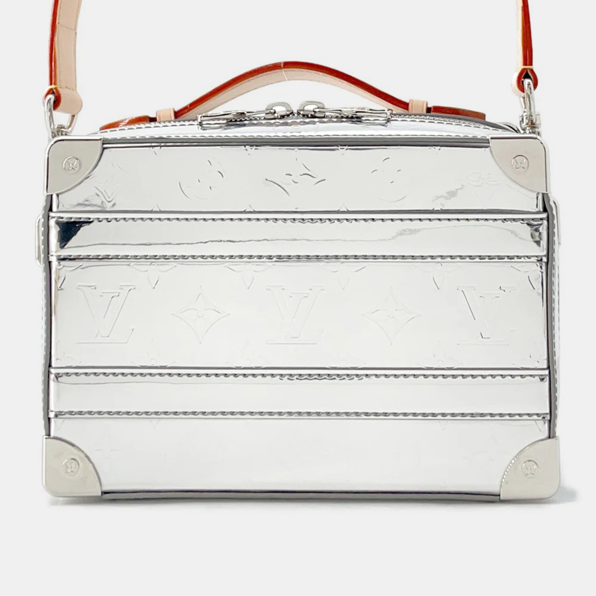 

Louis Vuitton Handle Soft Trunk Silver Monogram Mirror Shoulder Bag