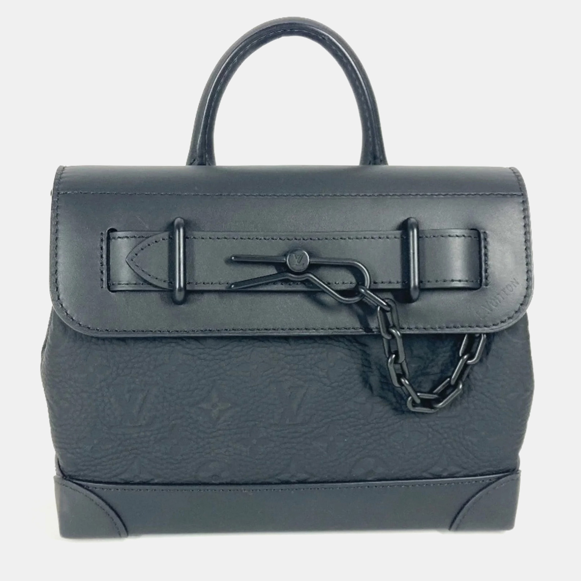 

Louis Vuitton Steamer PM Noir Black Taurillon Leather Crossbody Bag