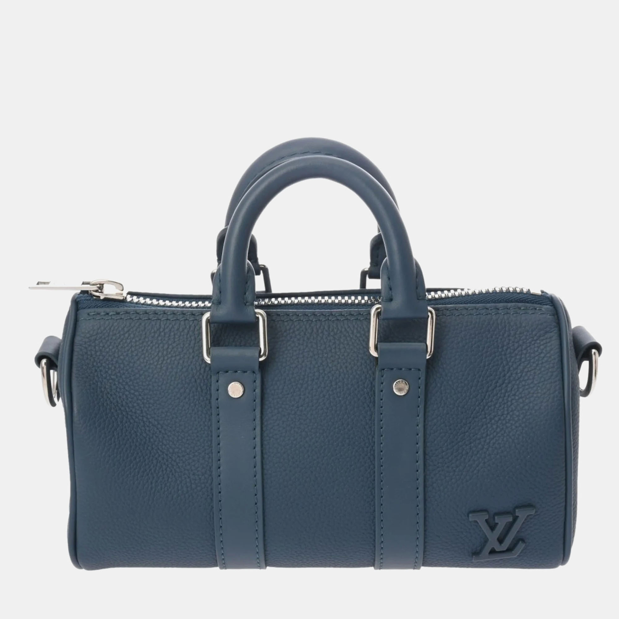 

Louis Vuitton Keepall  Aerogram Blue Taurillon Leather Handbag