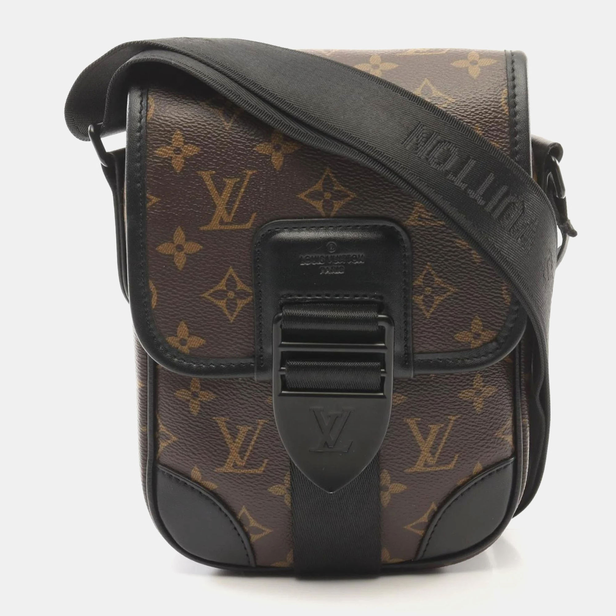 

Louis Vuitton Archie Coated Canvas Leather Brown Black Monogram Shoulder Bag