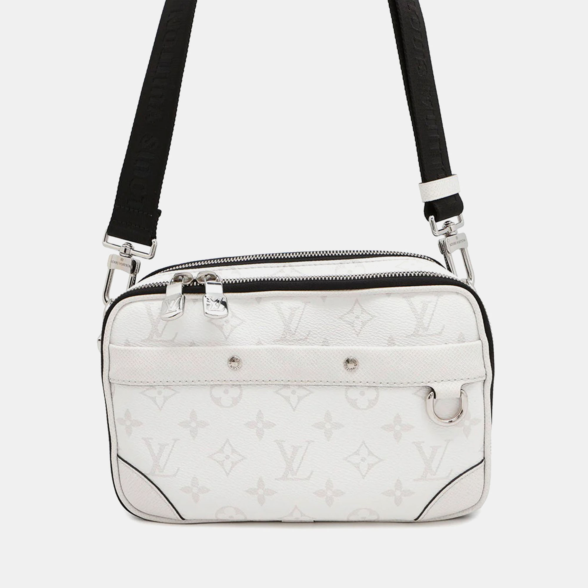 

Louis Vuitton Alpha Blanc Monogram Taiga Leather Messenger Bag, White