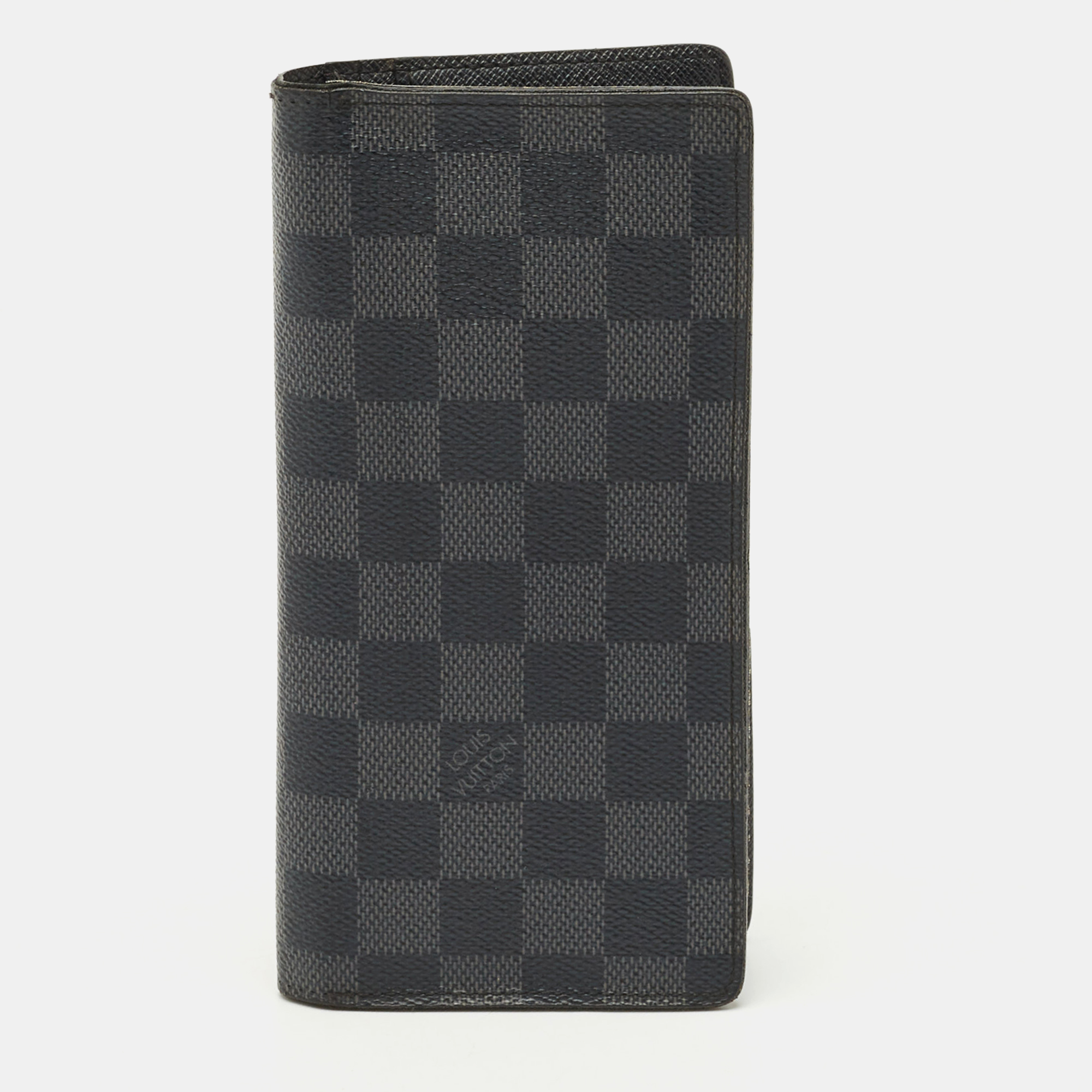 

Louis Vuitton Damier Graphite Canvas Brazza Wallet, Black