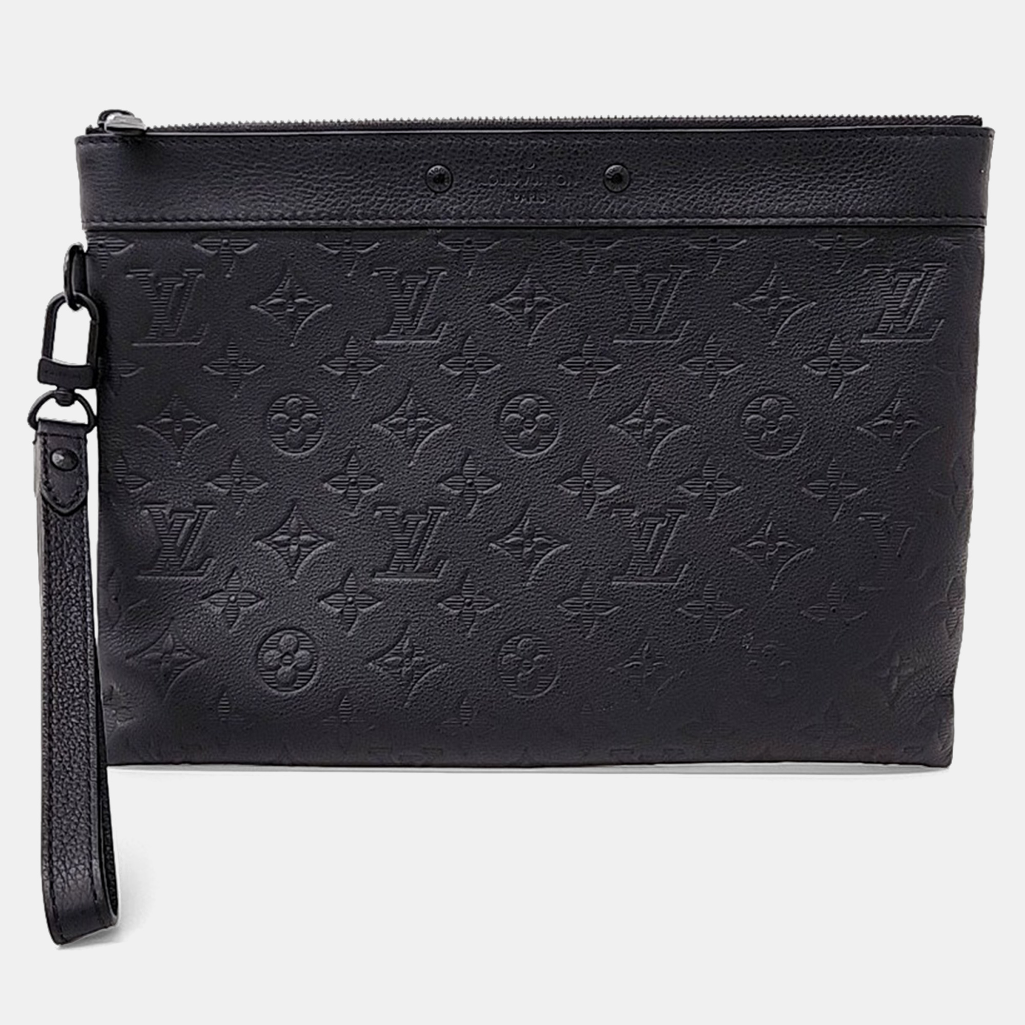 

Louis Vuitton Black Leather Shadow Pochette Togo