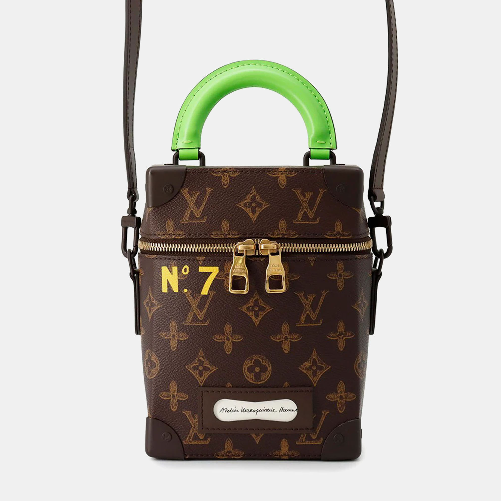 

Louis Vuitton Vertical Box Trunk Greenm59664 Monogram, Brown