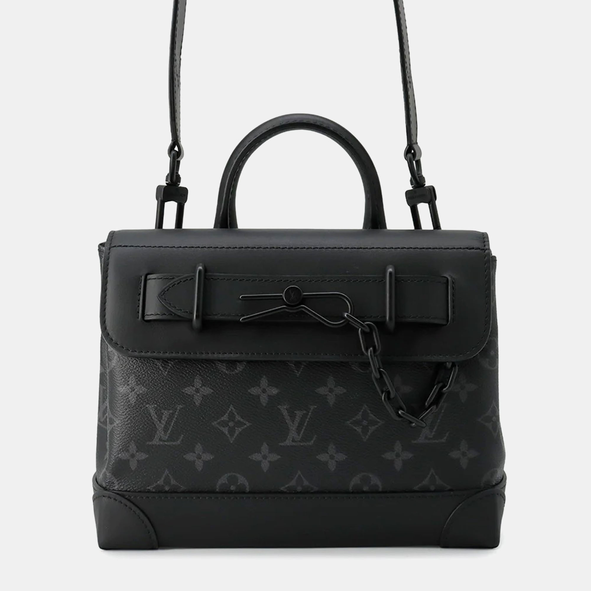 

Louis Vuitton Steamer Noirm46953 Monogram Eclipse Size Pm, Black