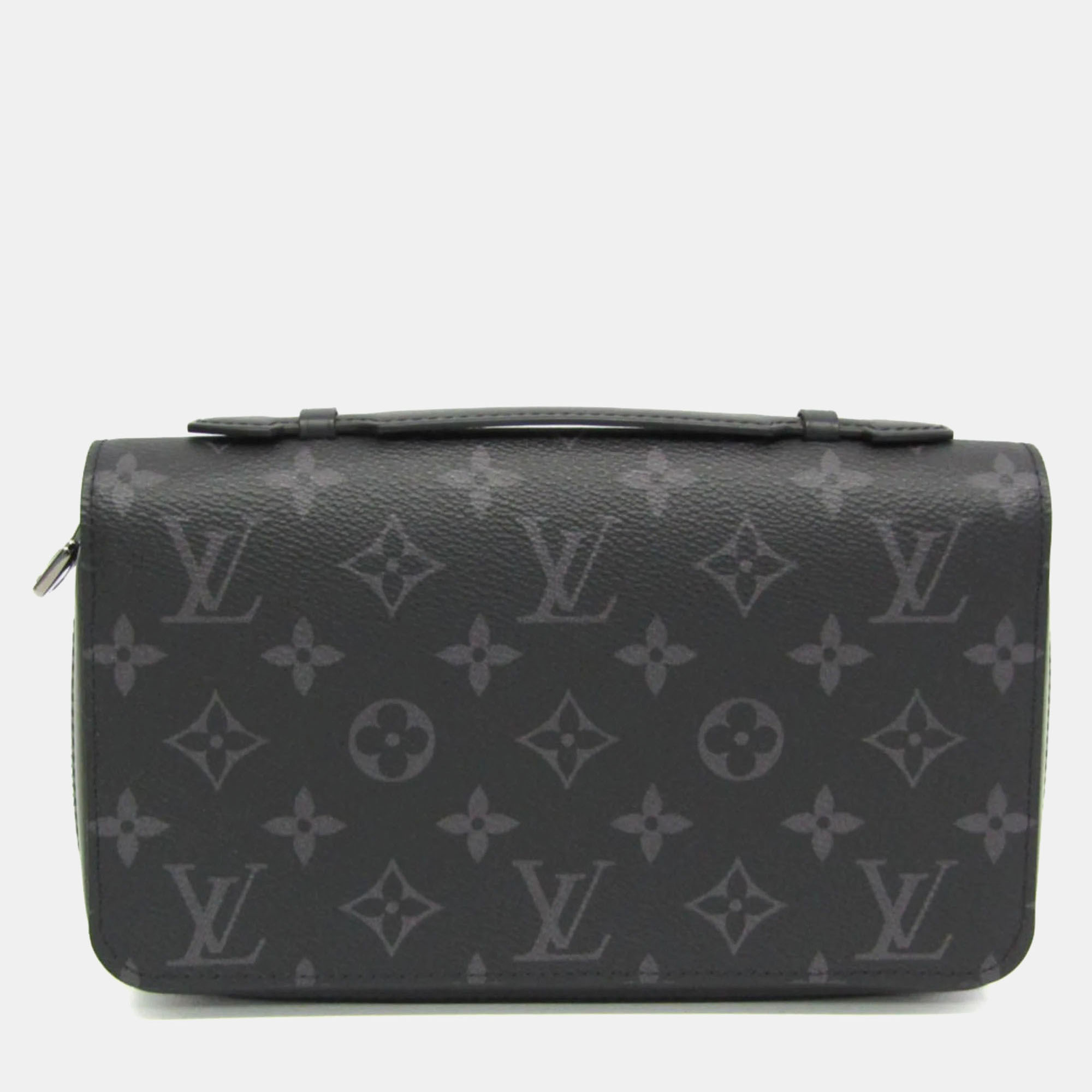 

Louis Vuitton Monogram Eclipse Zippy  Long Wallet bi-fold, Black