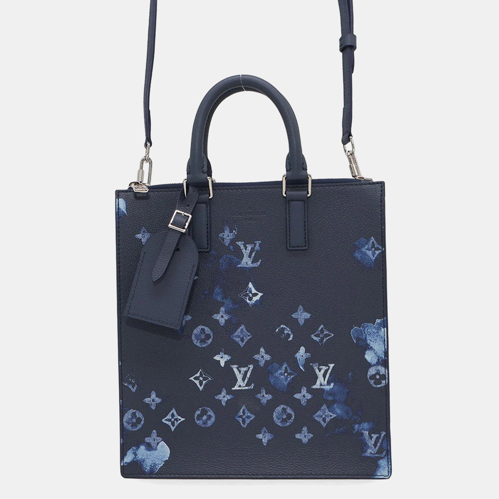 

Louis Vuitton Sac Plat Messenger Navy Monogram Watercolor, Navy blue