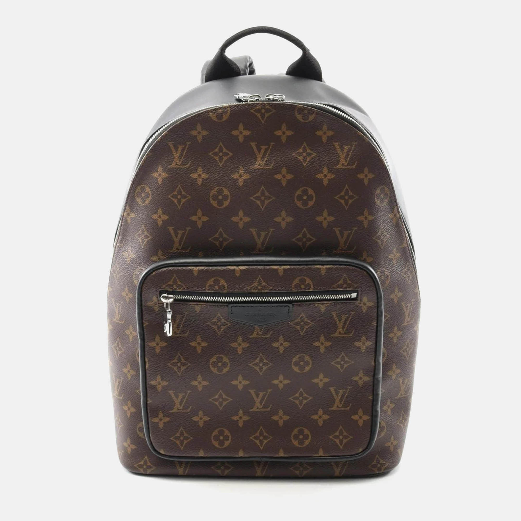 

Louis Vuitton Josh NV Macassar Brown Black Monogram Coated Canvas Leather Backpack Bag