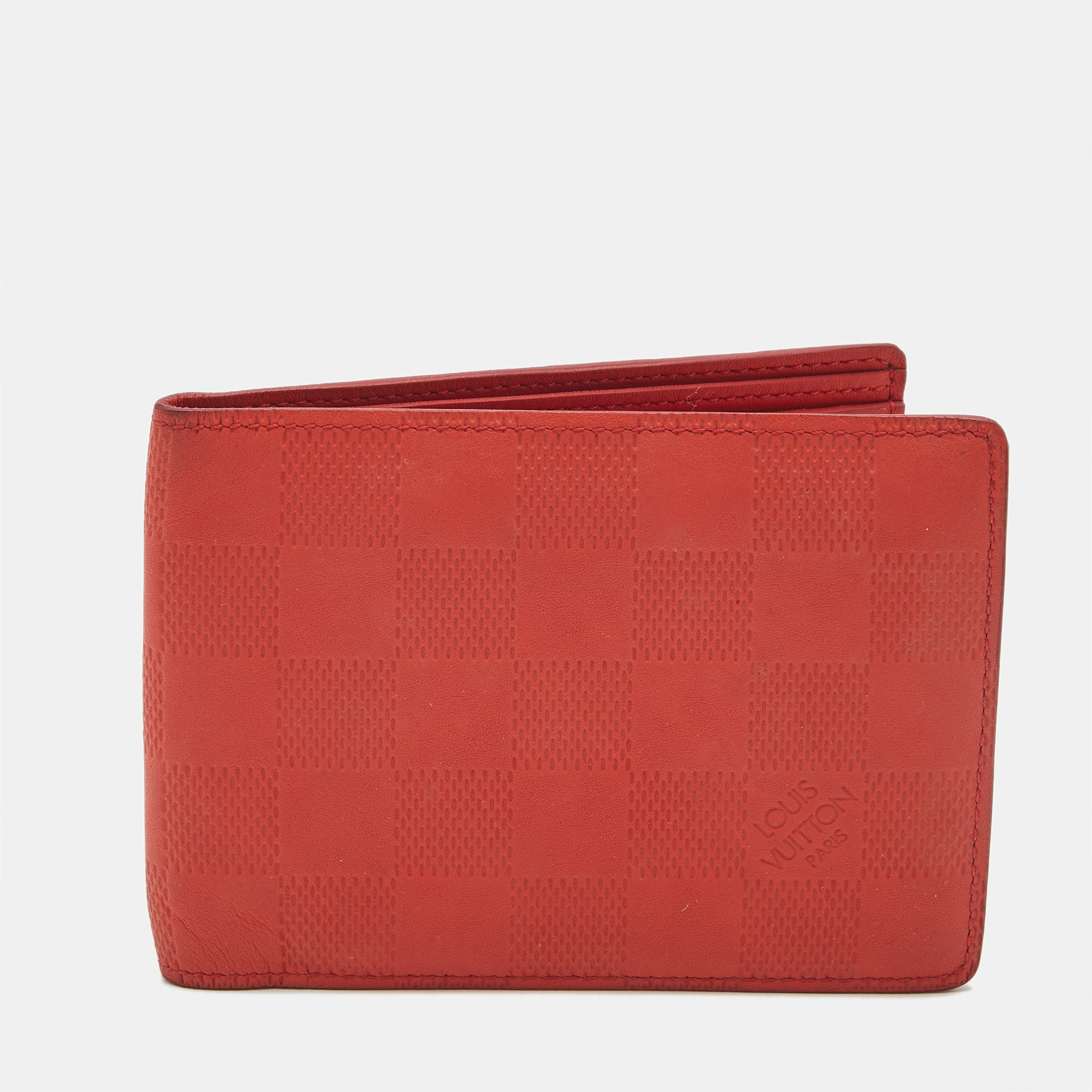 

Louis Vuitton Orange Damier Infini Leather Multiple Wallet