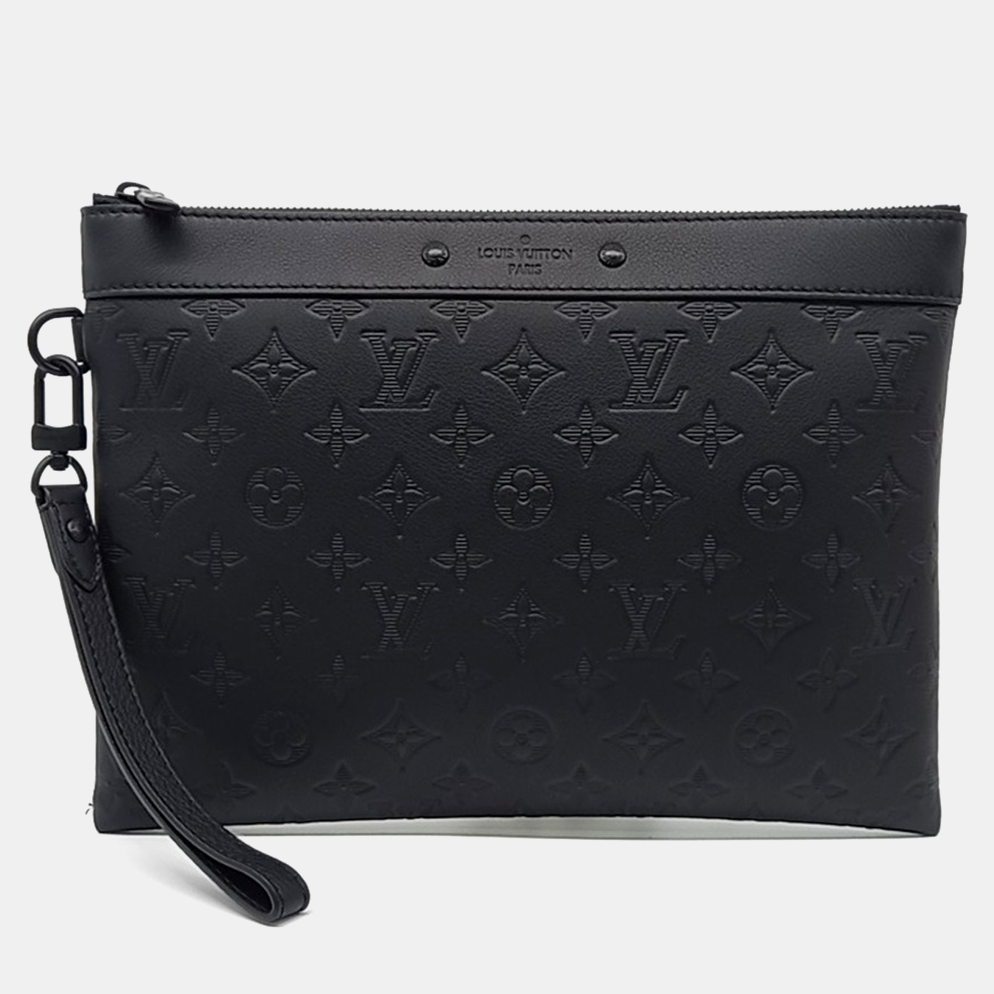 

Louis Vuitton Black Leather Shadow Pochette To Go