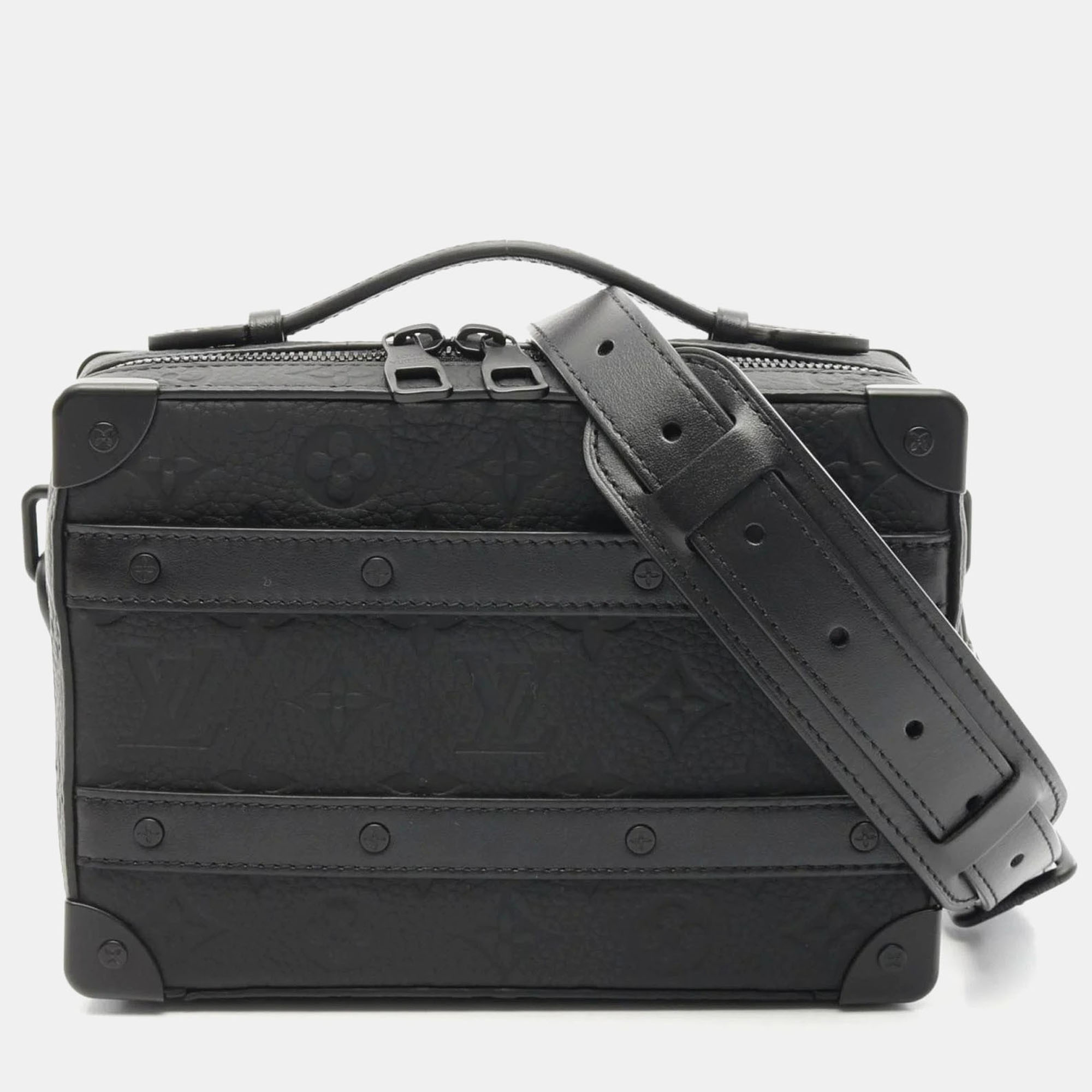 

Louis Vuitton Handle Soft Trunk Monogram Taurillon Black Leather Shoulder Bag