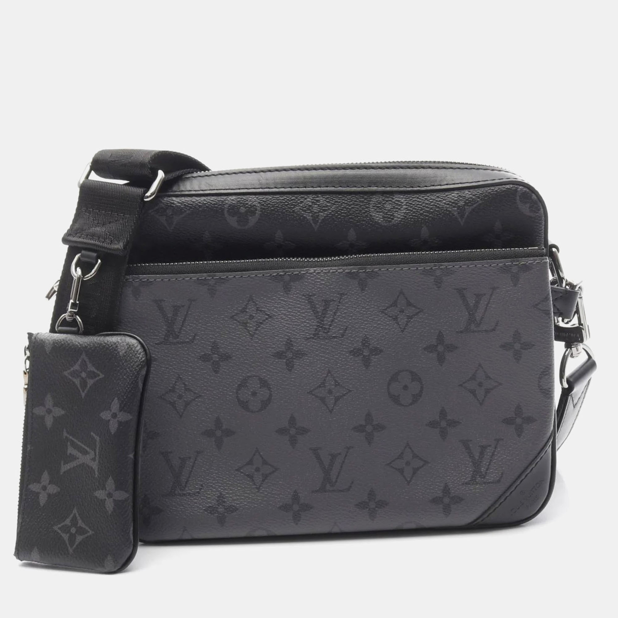 

Louis Vuitton Trio Monogram Eclipse Black Grey Coated Canvas Shoulder Bag
