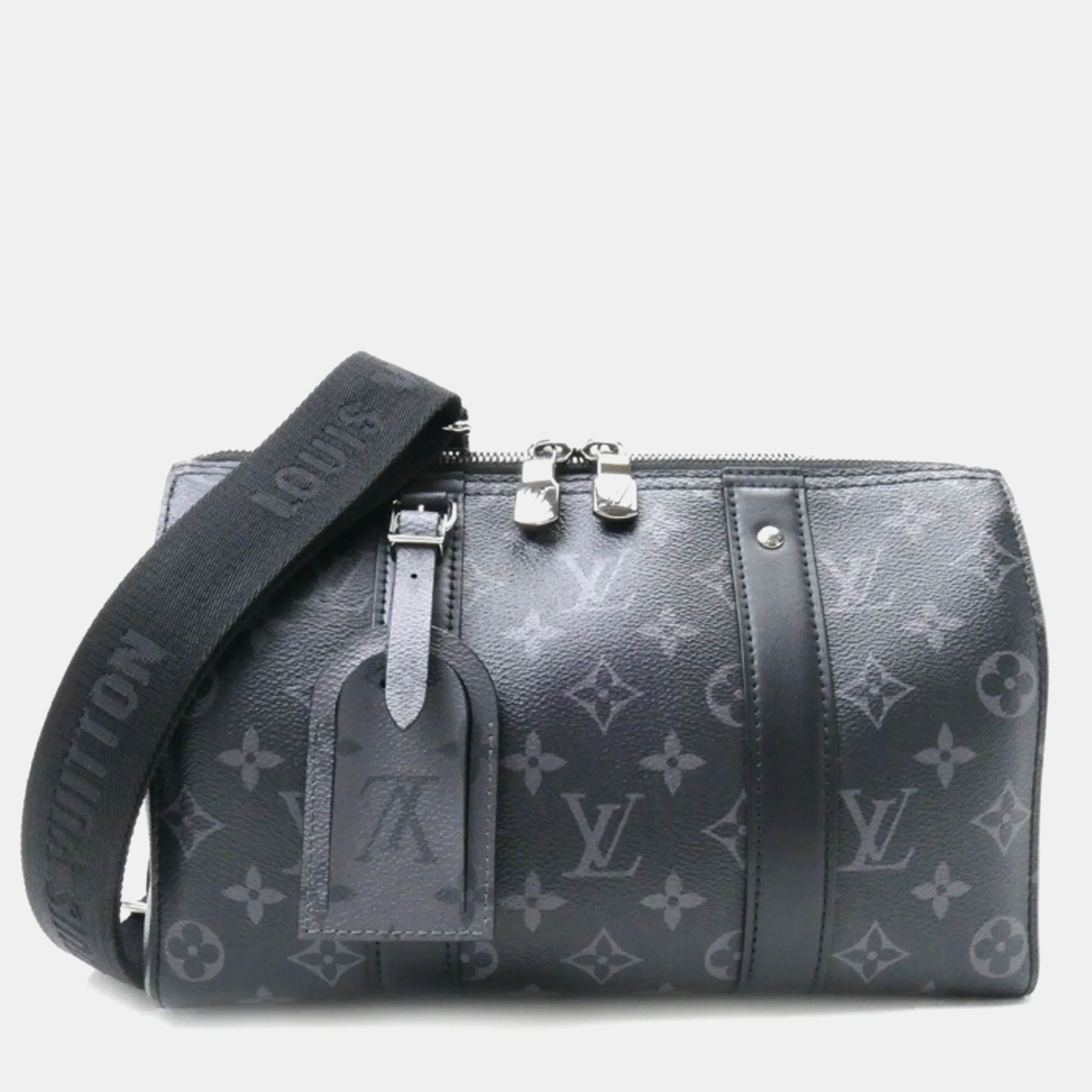 

Louis Vuitton City Keepall Monogram Eclipse Coated Canvas Shoulder Bag, Black