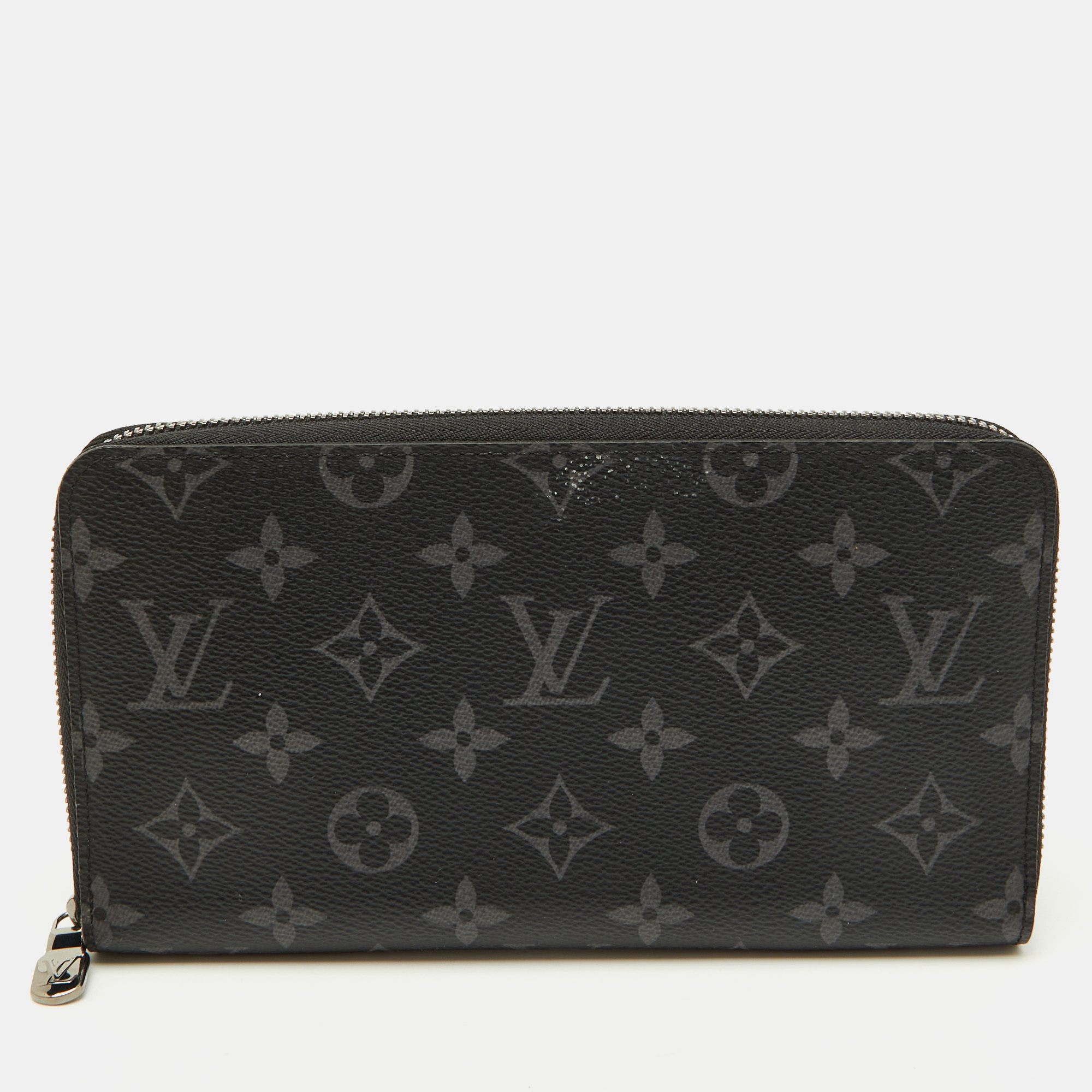 

Louis Vuitton Monogram Eclipse Canvas Horizontal Zippy Wallet, Black