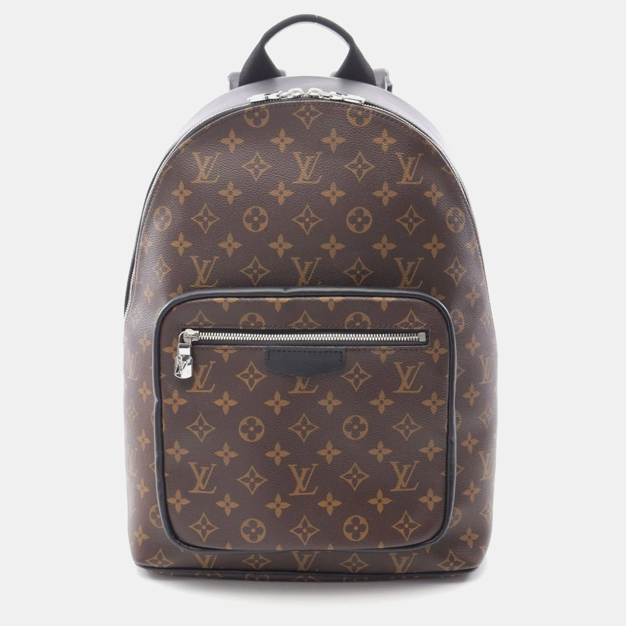 

Louis Vuitton Josh Nv Backpack Coated Canvas Leather Monogram Macassar Brown Black