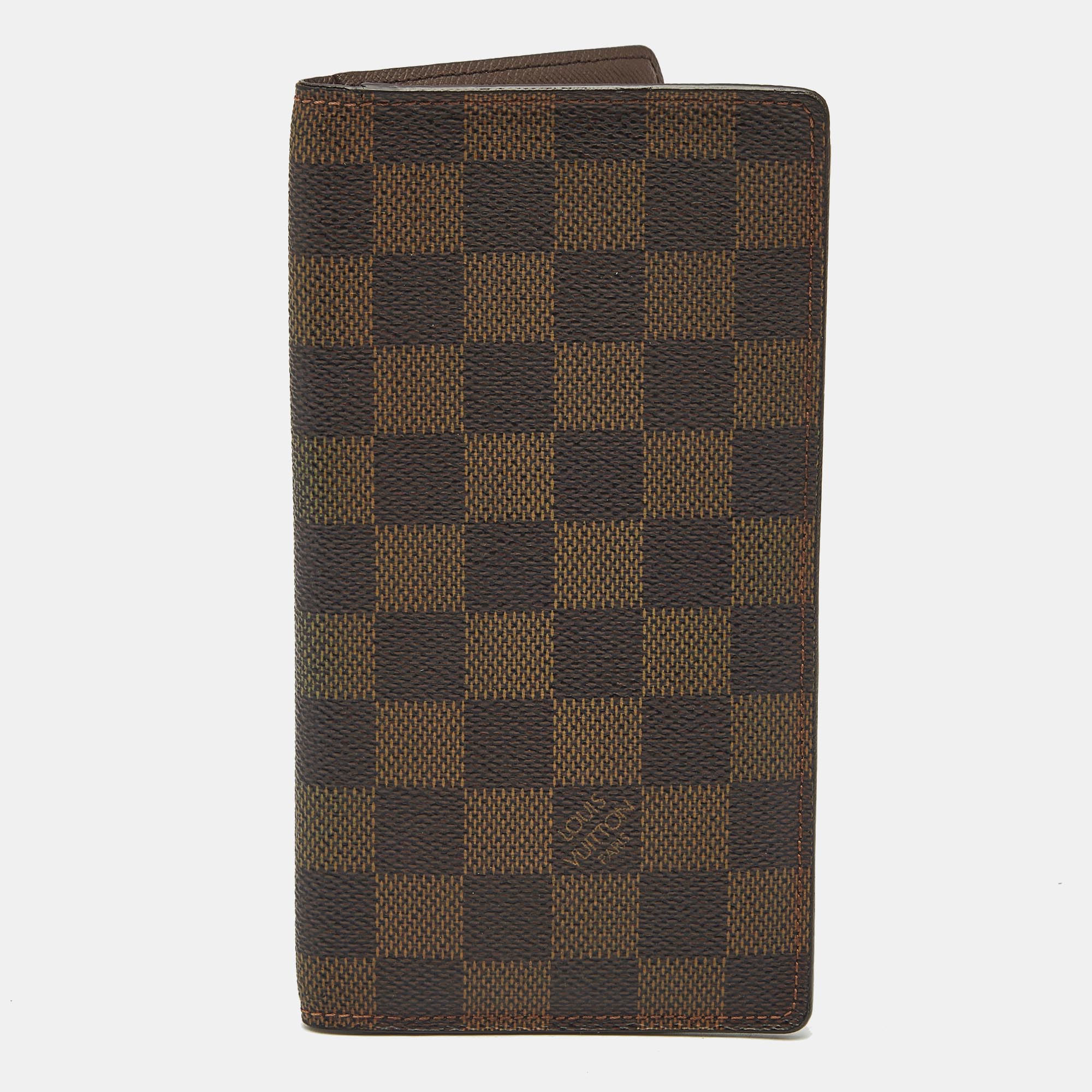 

Louis Vuitton Damier Ebene Canvas Brazza Wallet, Brown