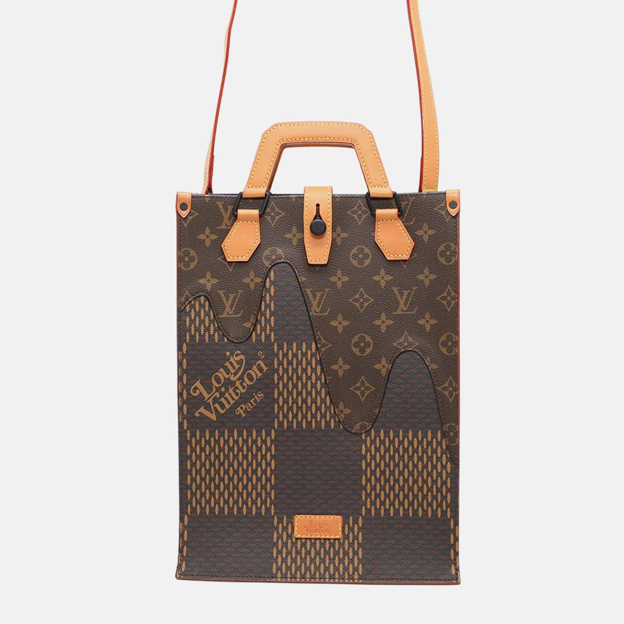 

Louis Vuitton Mini Tote Nigocollaboration Noir Damier Ebene Canvas Giant Monogram, Brown