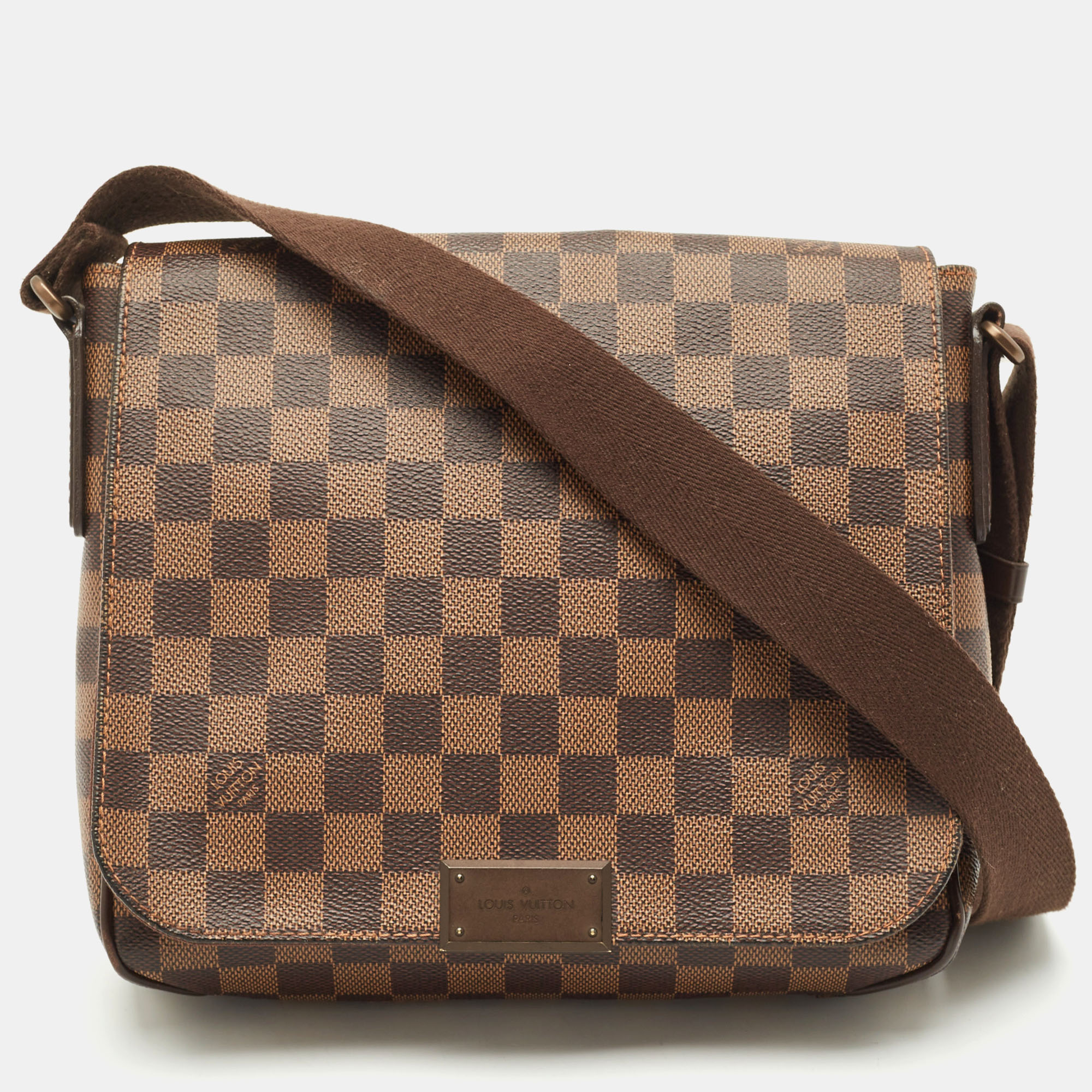 

Louis Vuitton Damier Ebene Canvas District PM Bag, Brown